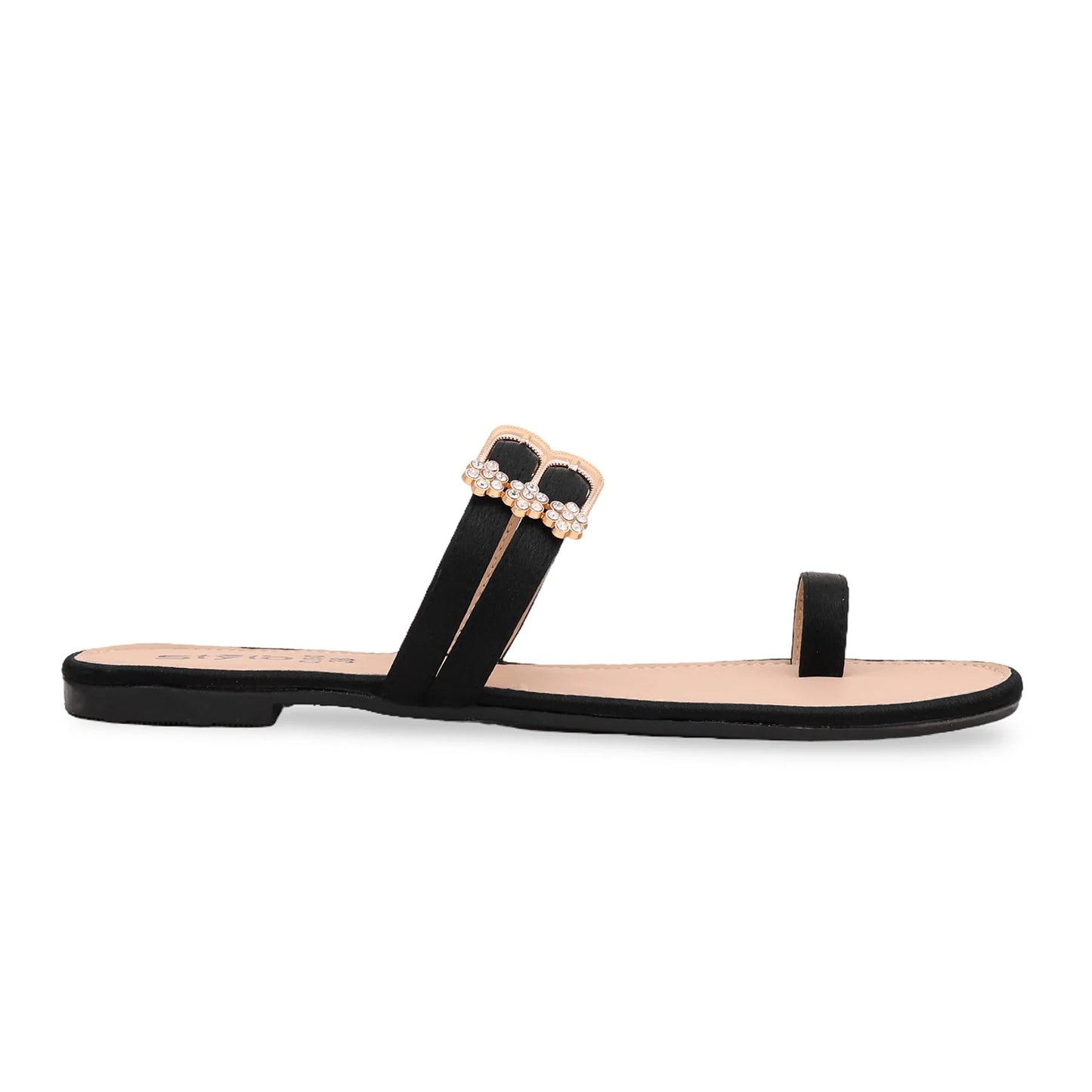 Black Casual Chappal For Ladies BM1543