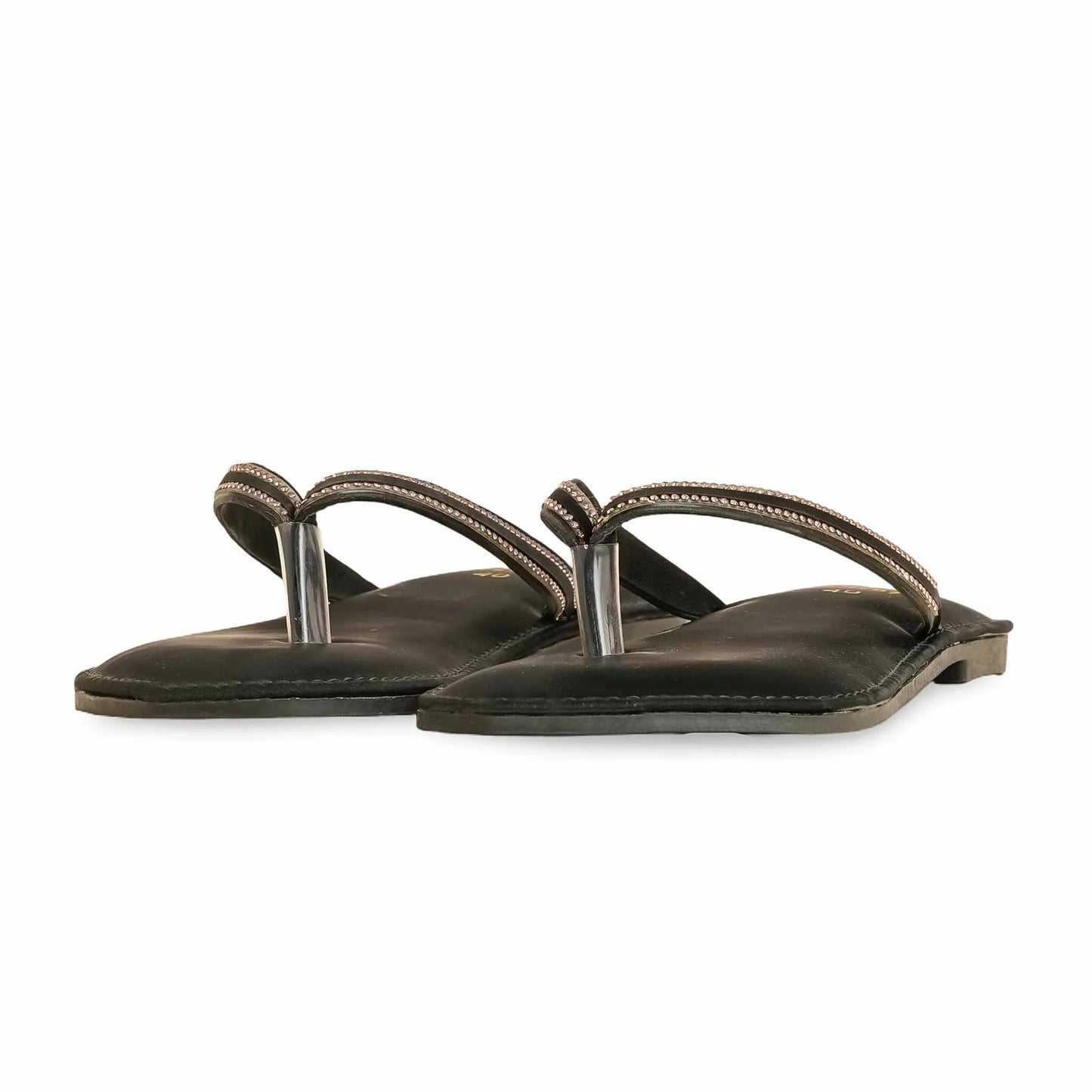 Black Casual Chappal For Ladies BM1757