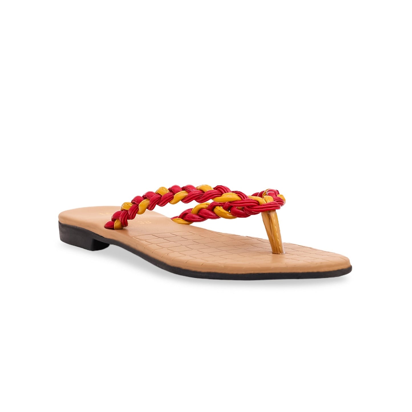 Red Casual Chappal For Ladies BM1786