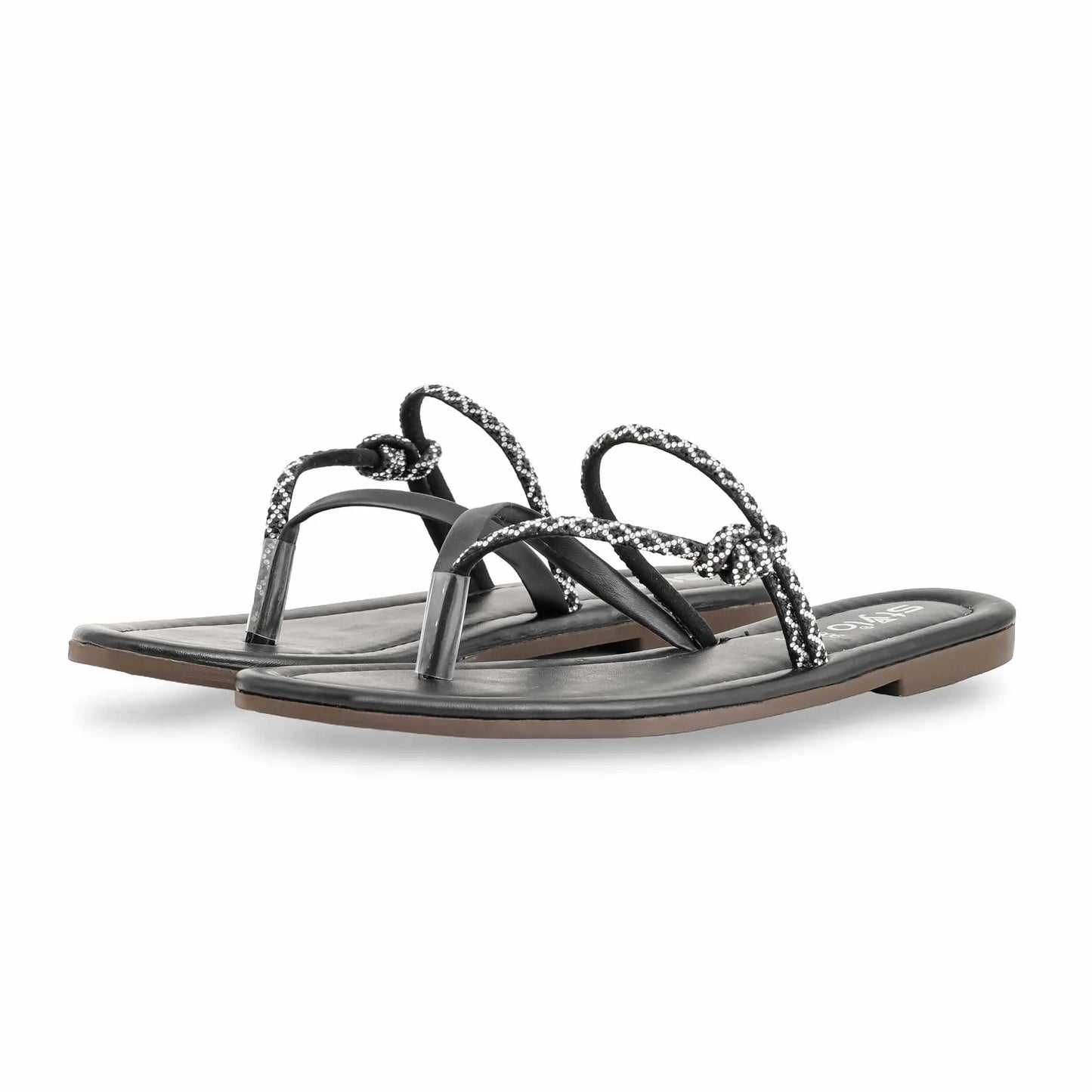 Black Casual Women Chappal BM1906