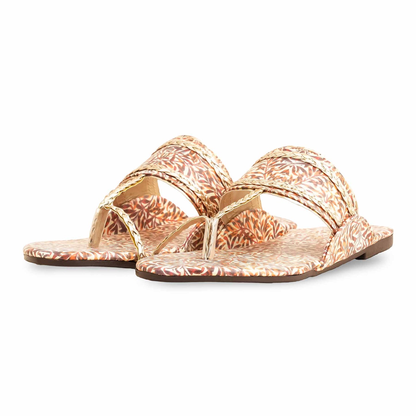 Rust Casual Chappal For Ladies BM1928