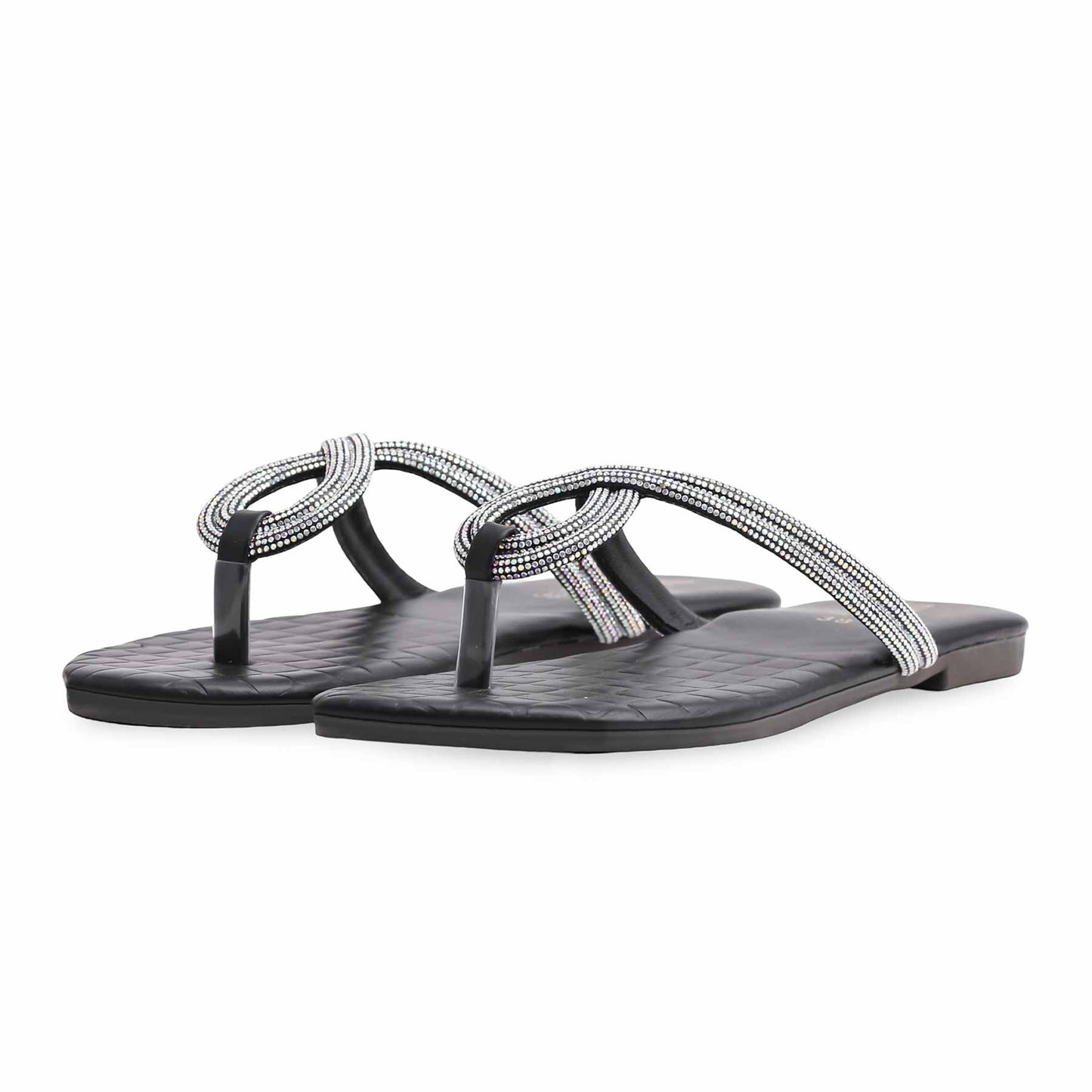 Black Casual Chappal For Ladies BM1934