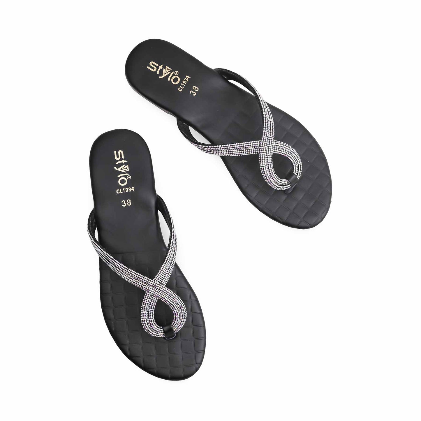 Black Casual Chappal For Ladies BM1934