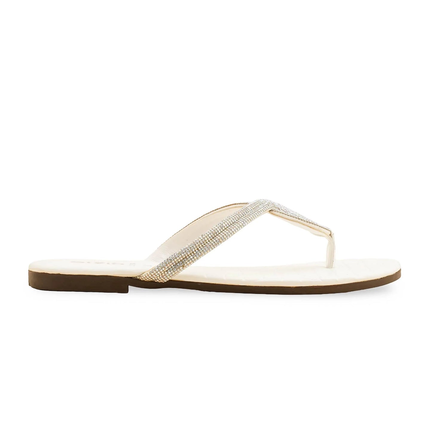 White Casual Chappal For Ladies BM1934
