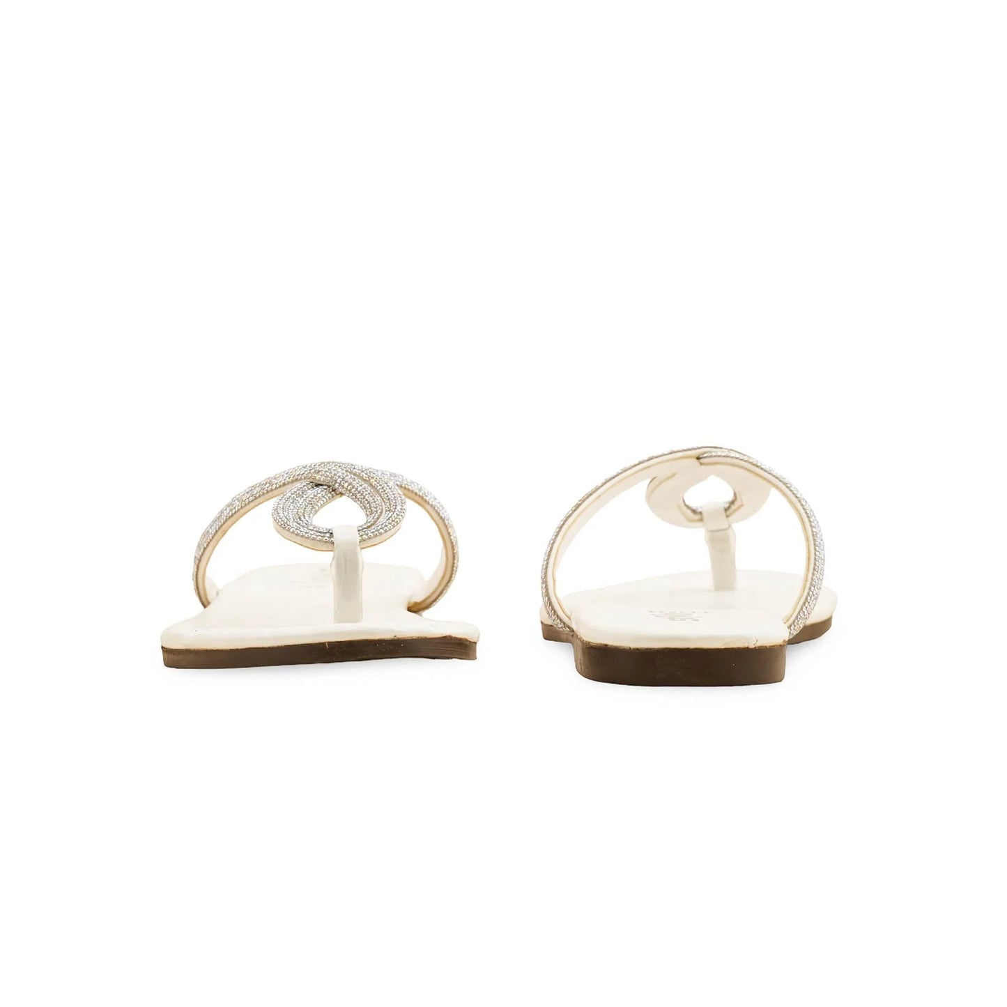 White Casual Chappal For Ladies BM1934