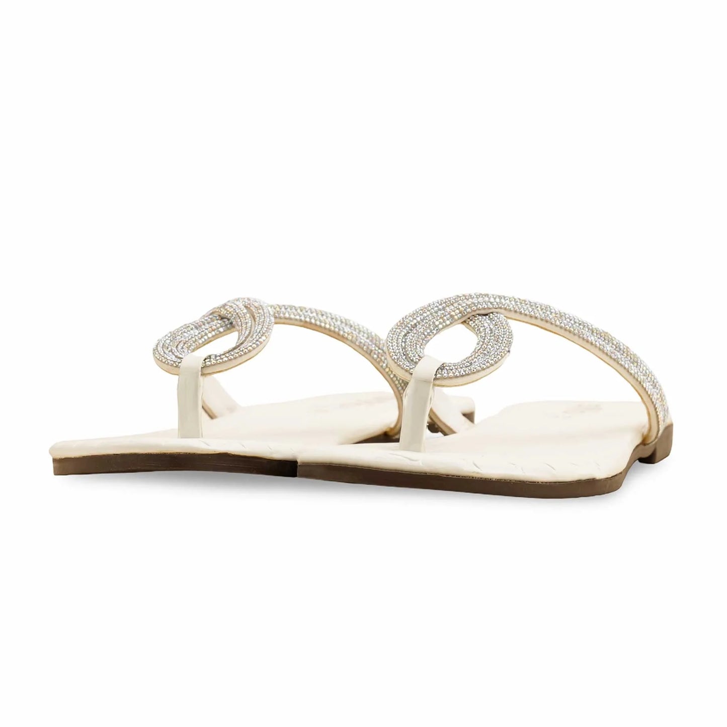 White Casual Chappal For Ladies BM1934