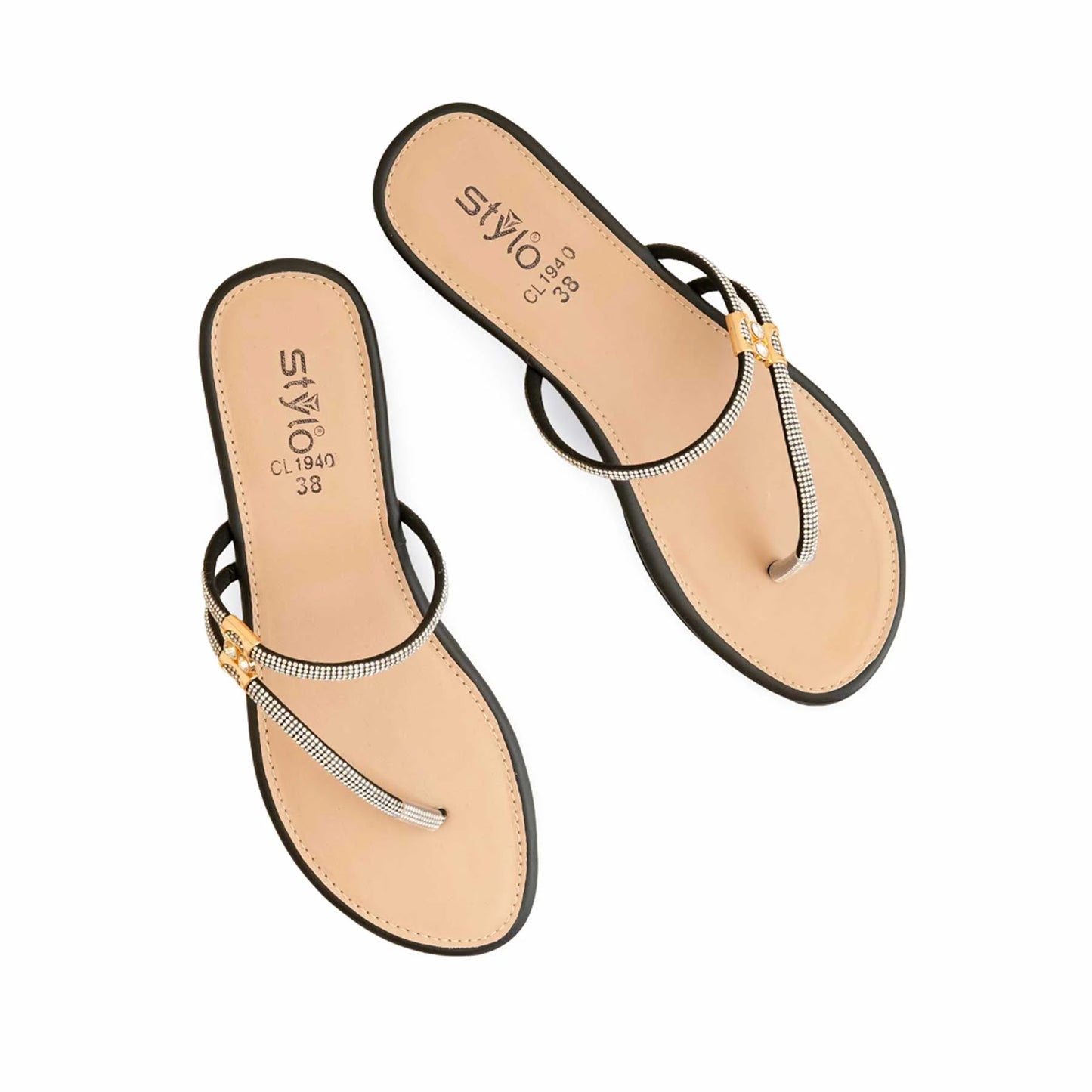 Black Casual Chappal BM1940