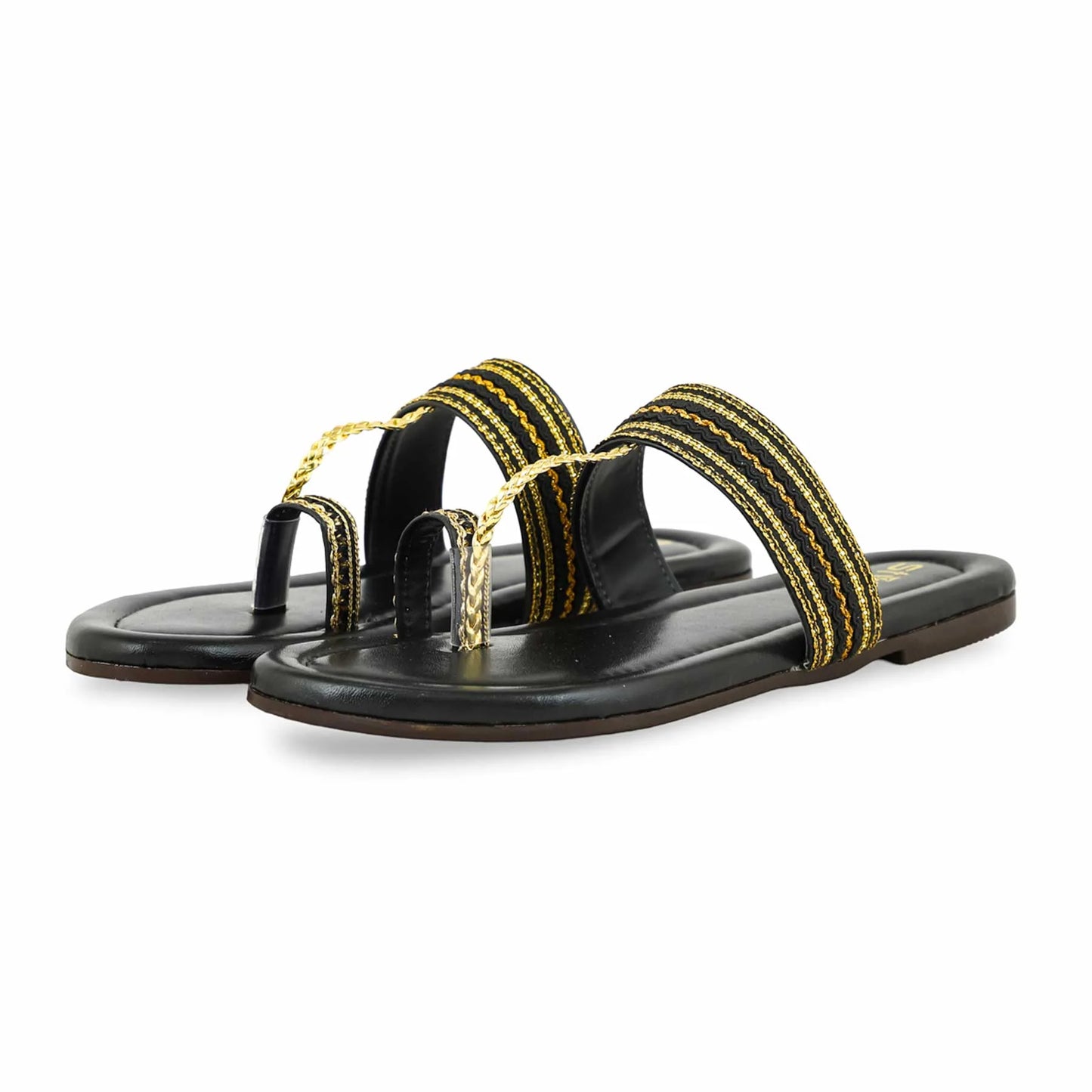 Black Casual Chappal For Ladies BM1975