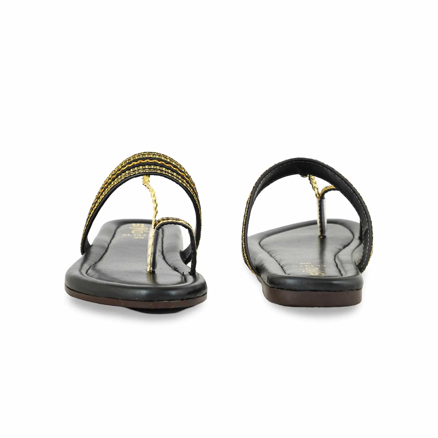 Black Casual Chappal For Ladies BM1975
