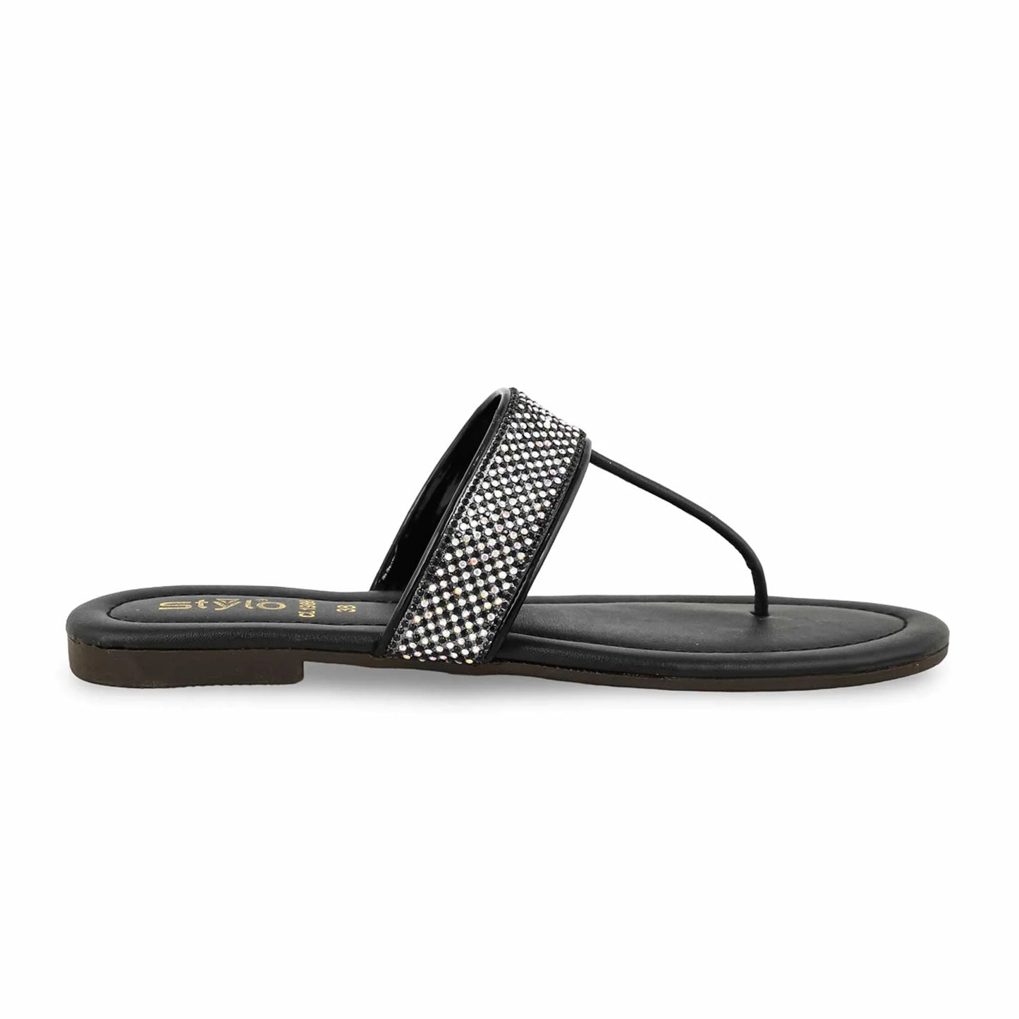 Black Casual Chappal For Ladies BM1988