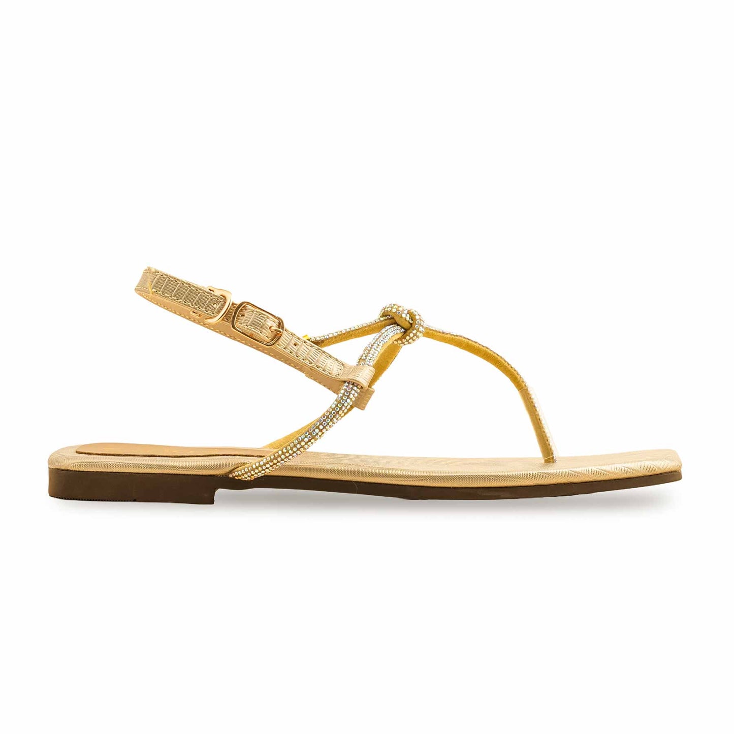 Golden Casual Chappal For Ladies BM2084