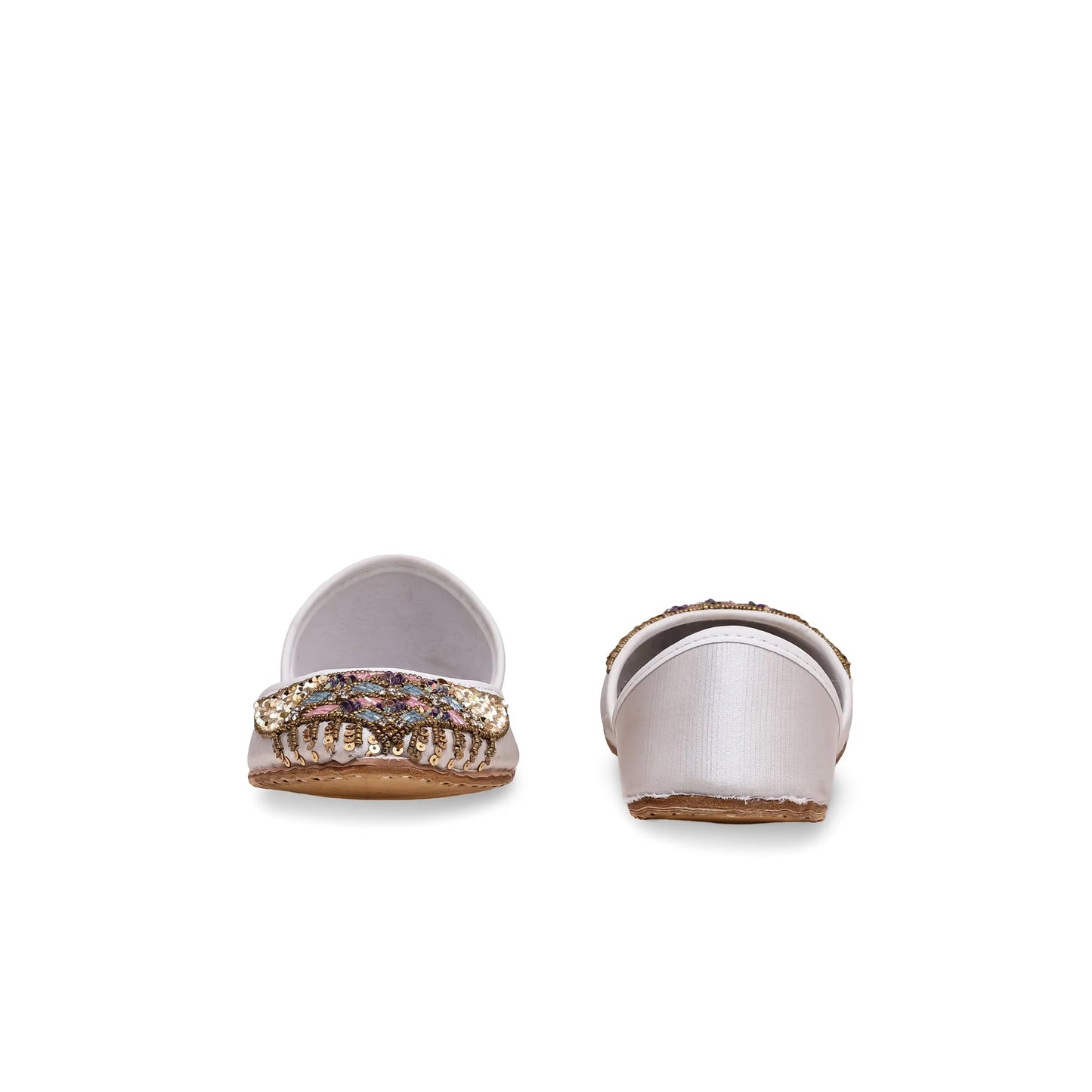 White Fancy Khussa For Ladies BM8413