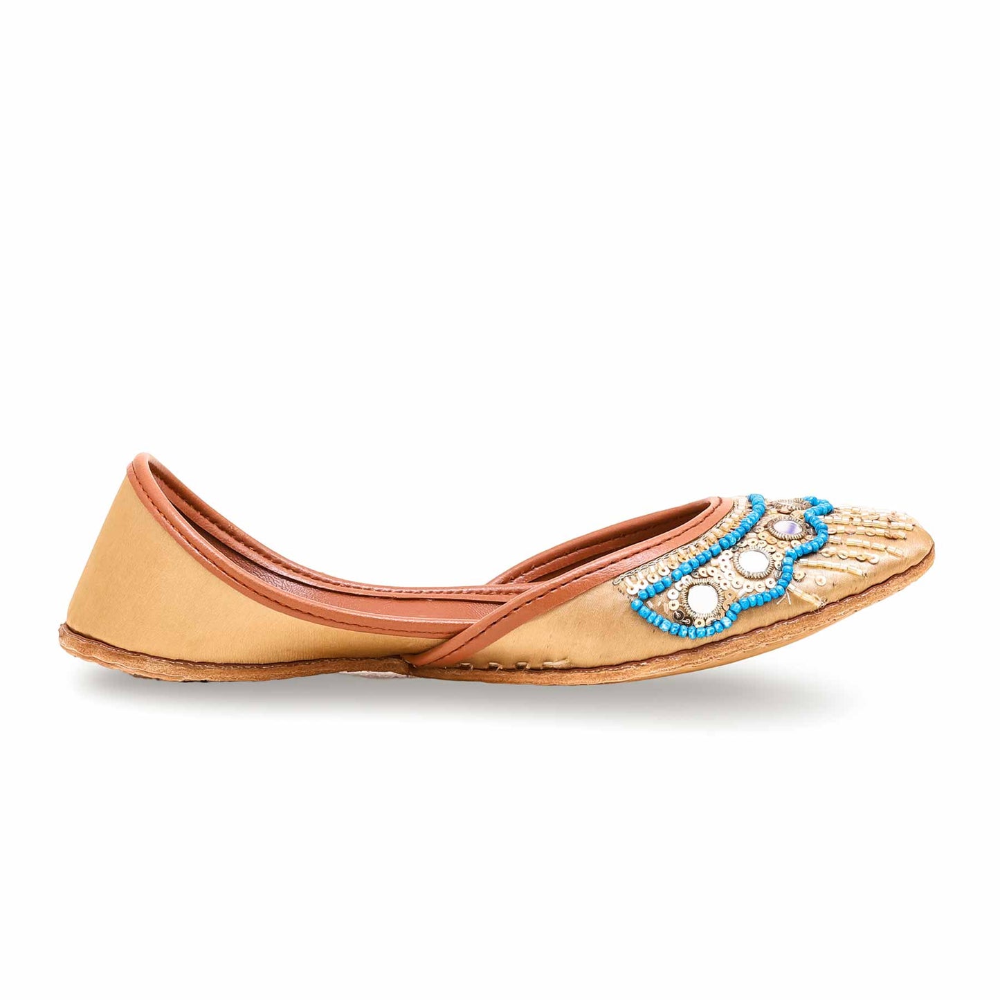 Golden Fancy Khussa For Ladies BM8454