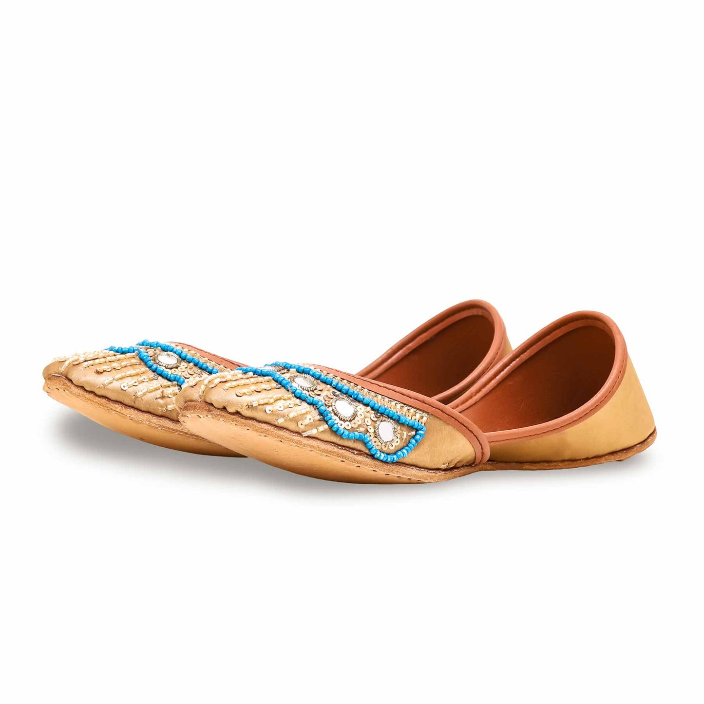 Golden Fancy Khussa For Ladies BM8454
