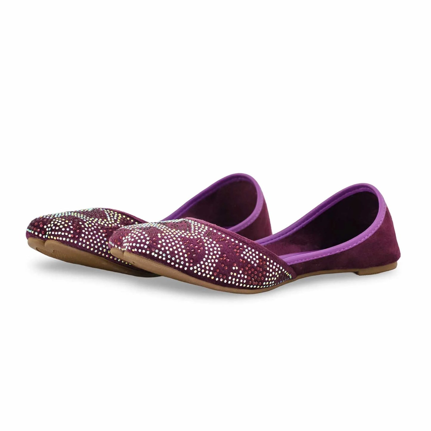 Purple Fancy Khussa For Ladies BM8506