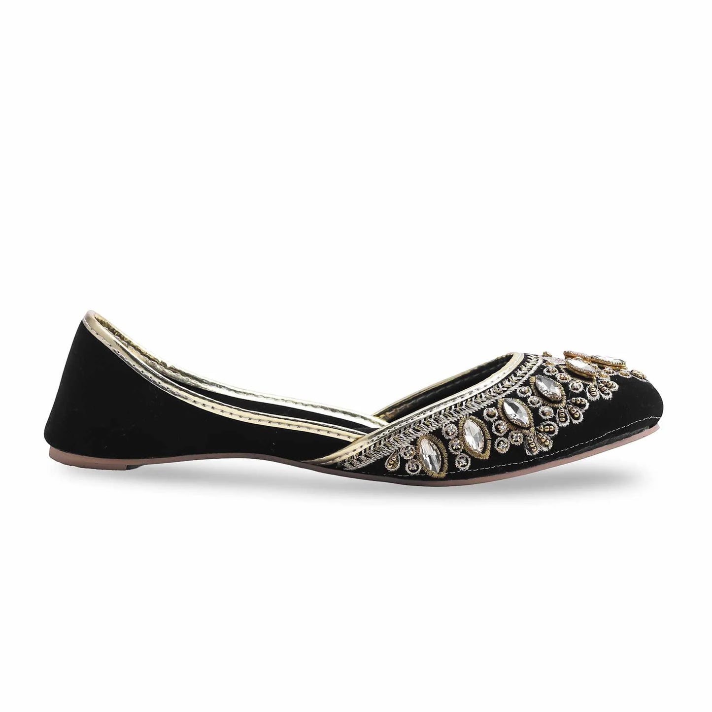 Black Fancy Khussa For Ladies BM8513