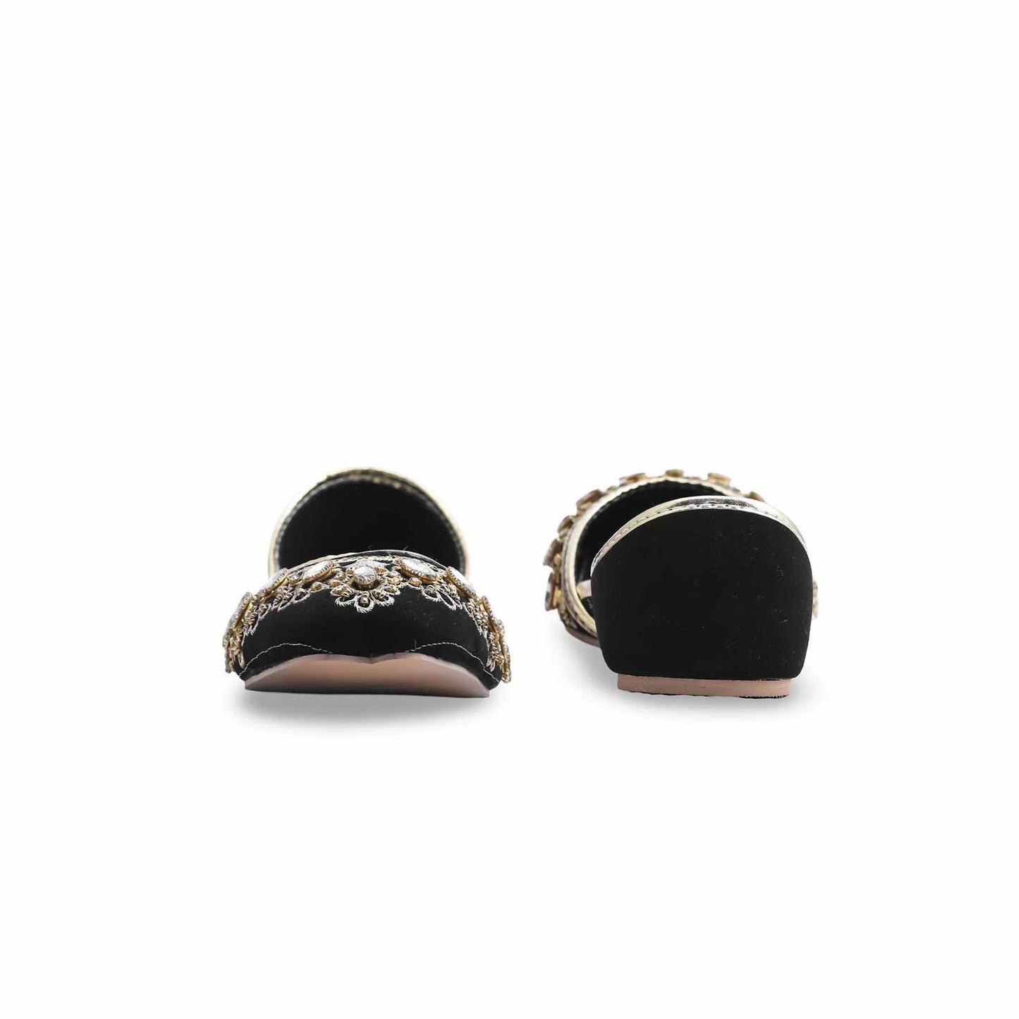Black Fancy Khussa For Ladies BM8513