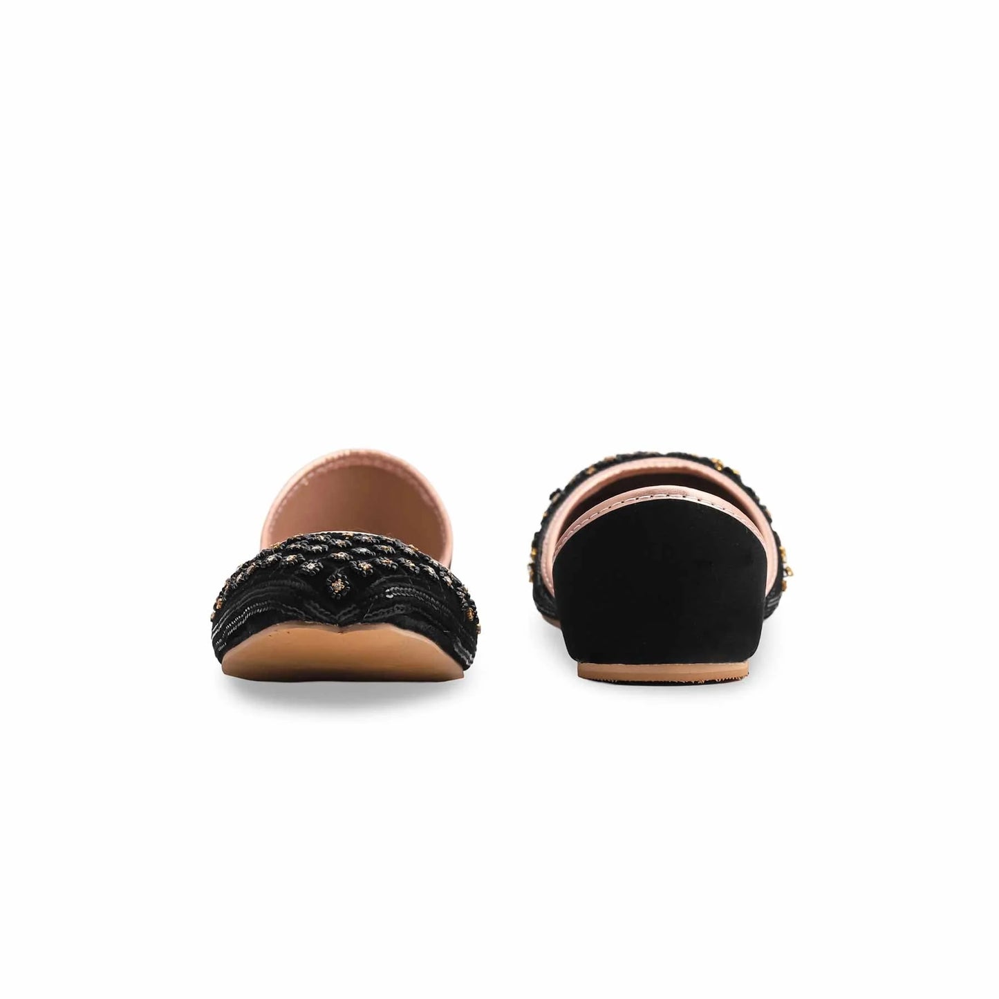 Black Fancy Khussa For Ladies BM8514
