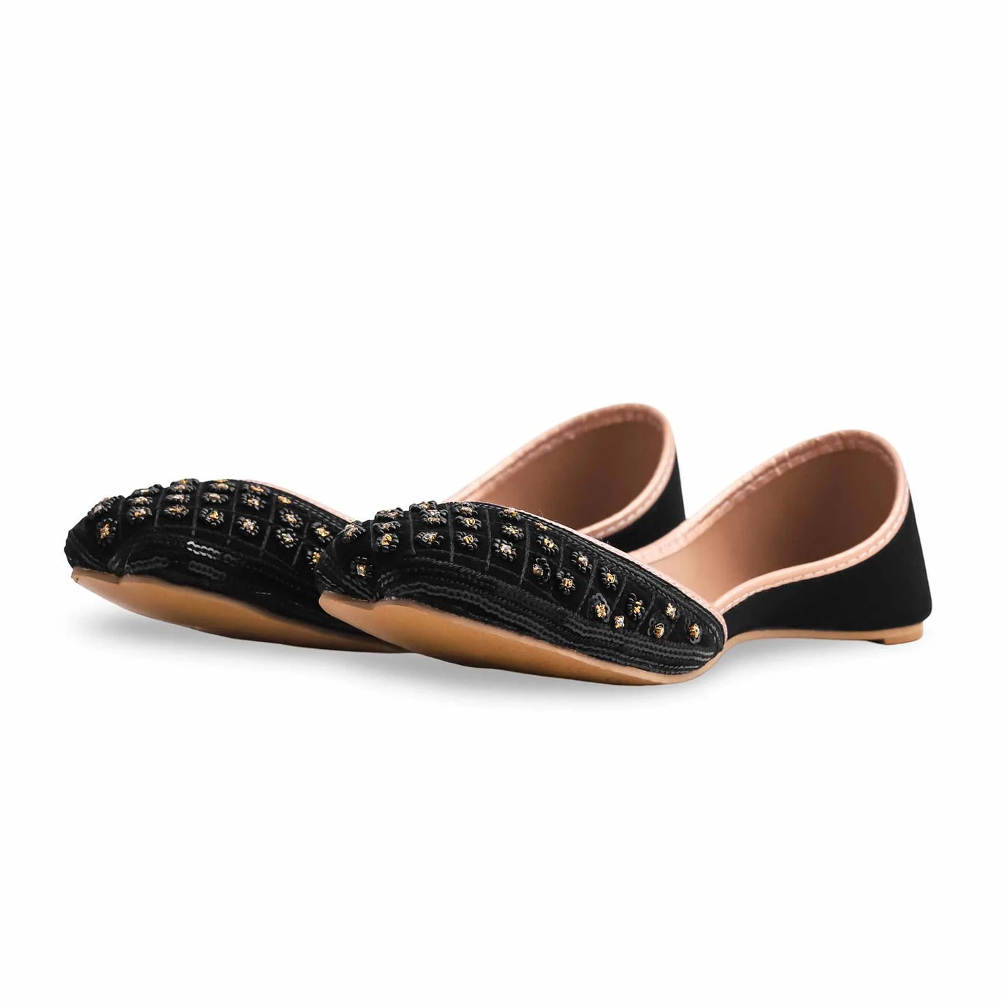 Black Fancy Khussa For Ladies BM8514