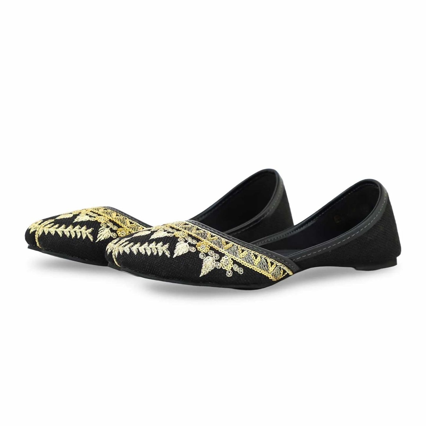 Black Fancy Khussa For Ladies BM8519