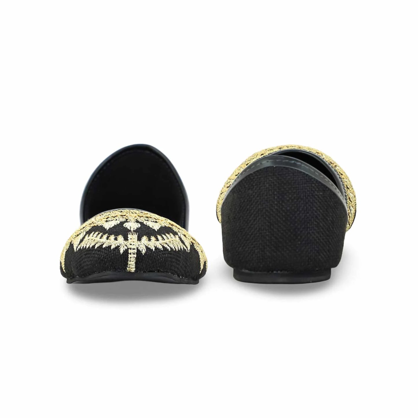 Black Fancy Khussa For Ladies BM8519