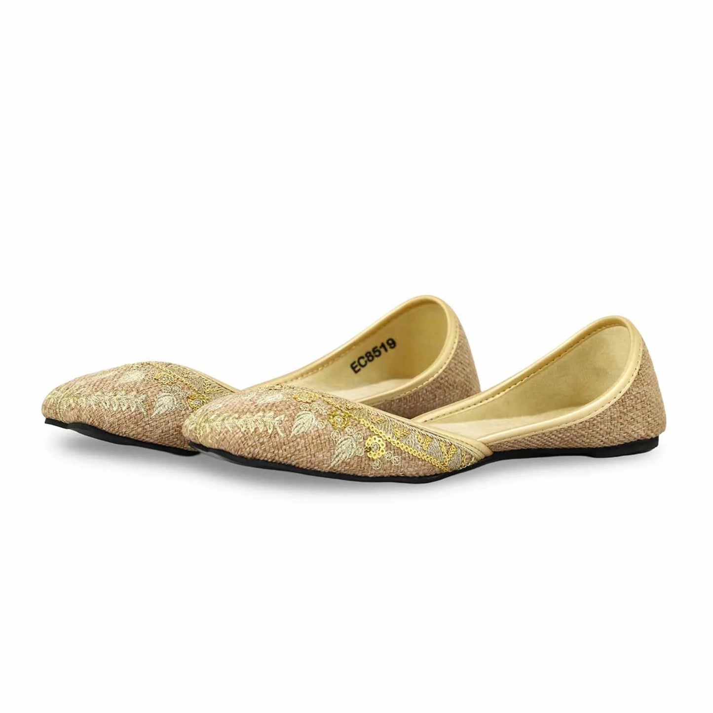 Golden Fancy Khussa For Ladies BM8519