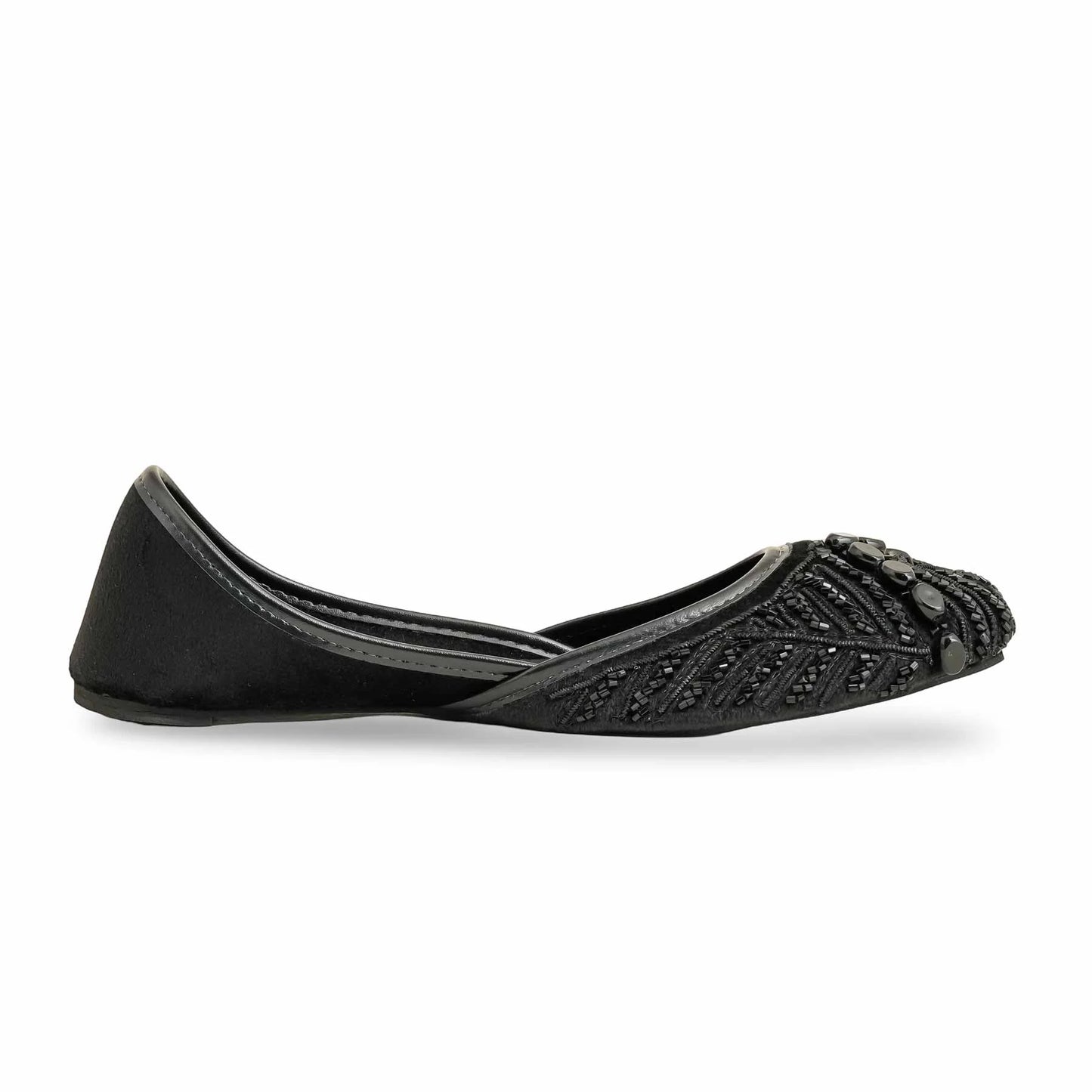 Black Fancy Khussa For Ladies BM8521