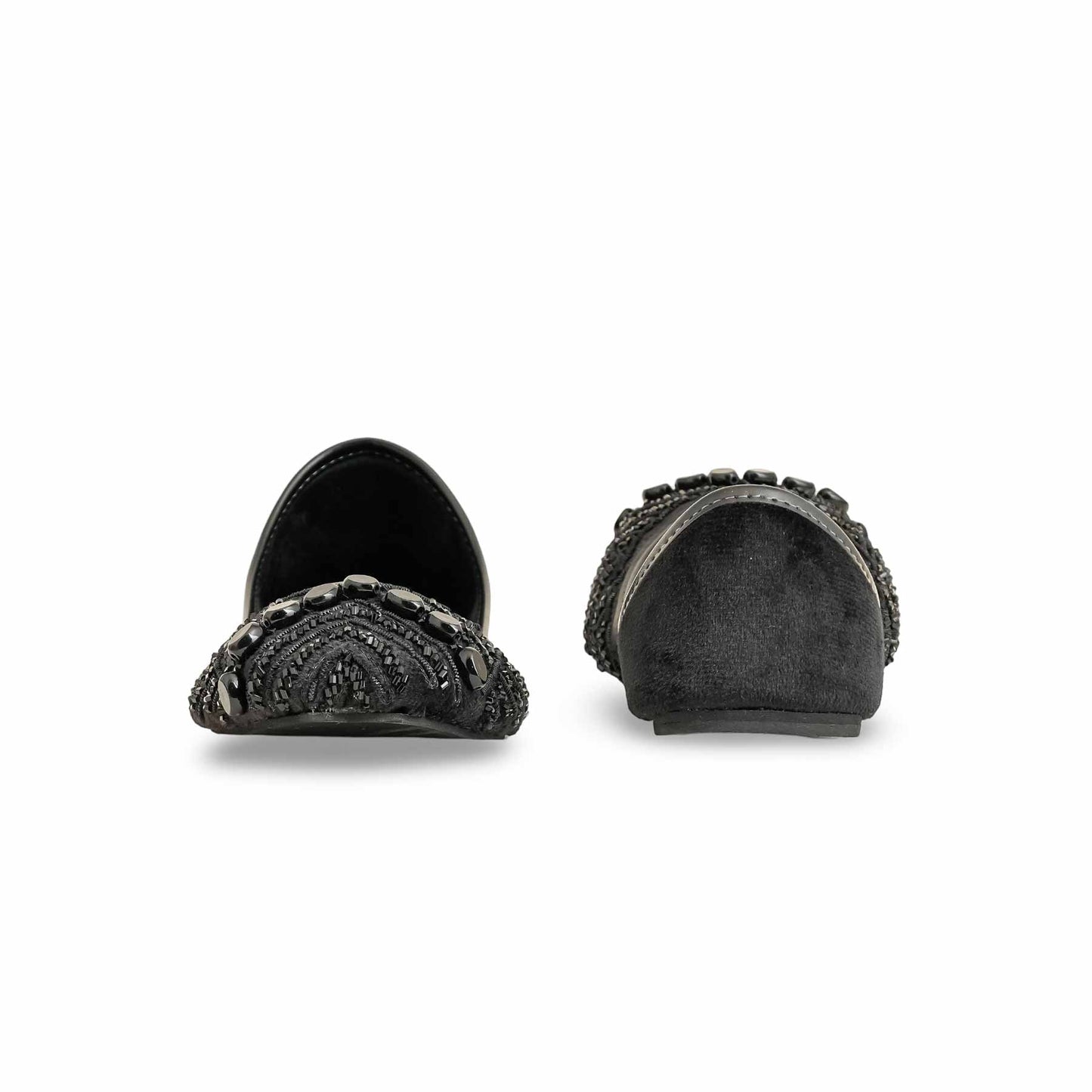 Black Fancy Khussa For Ladies BM8521