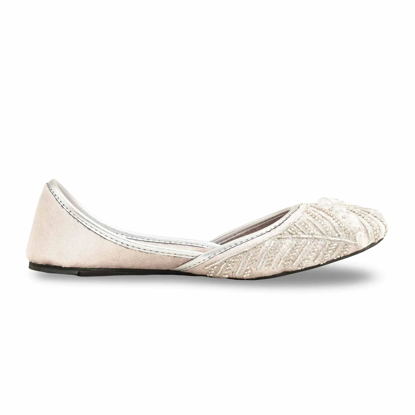 White Fancy Khussa For Ladies BM8521