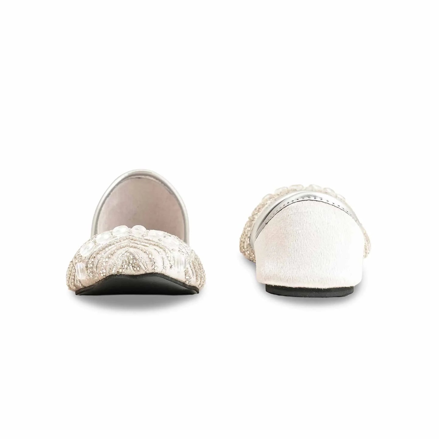 White Fancy Khussa For Ladies BM8521