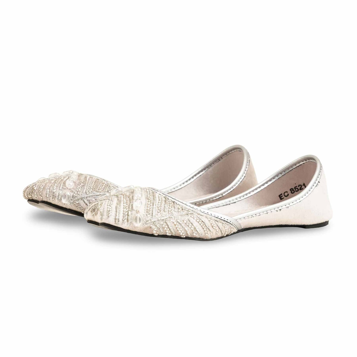 White Fancy Khussa For Ladies BM8521