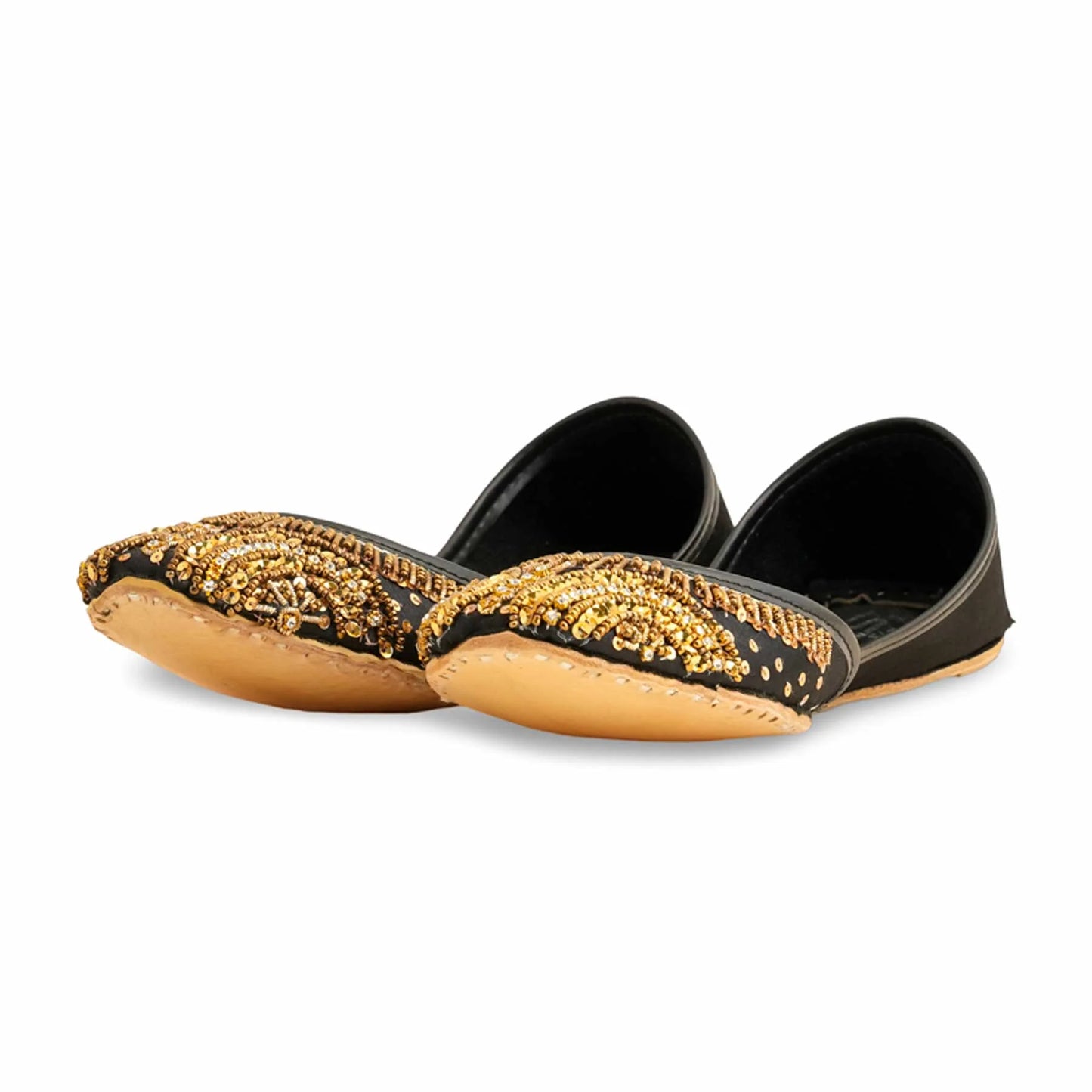 Black Fancy Khussa For Ladies BM8533