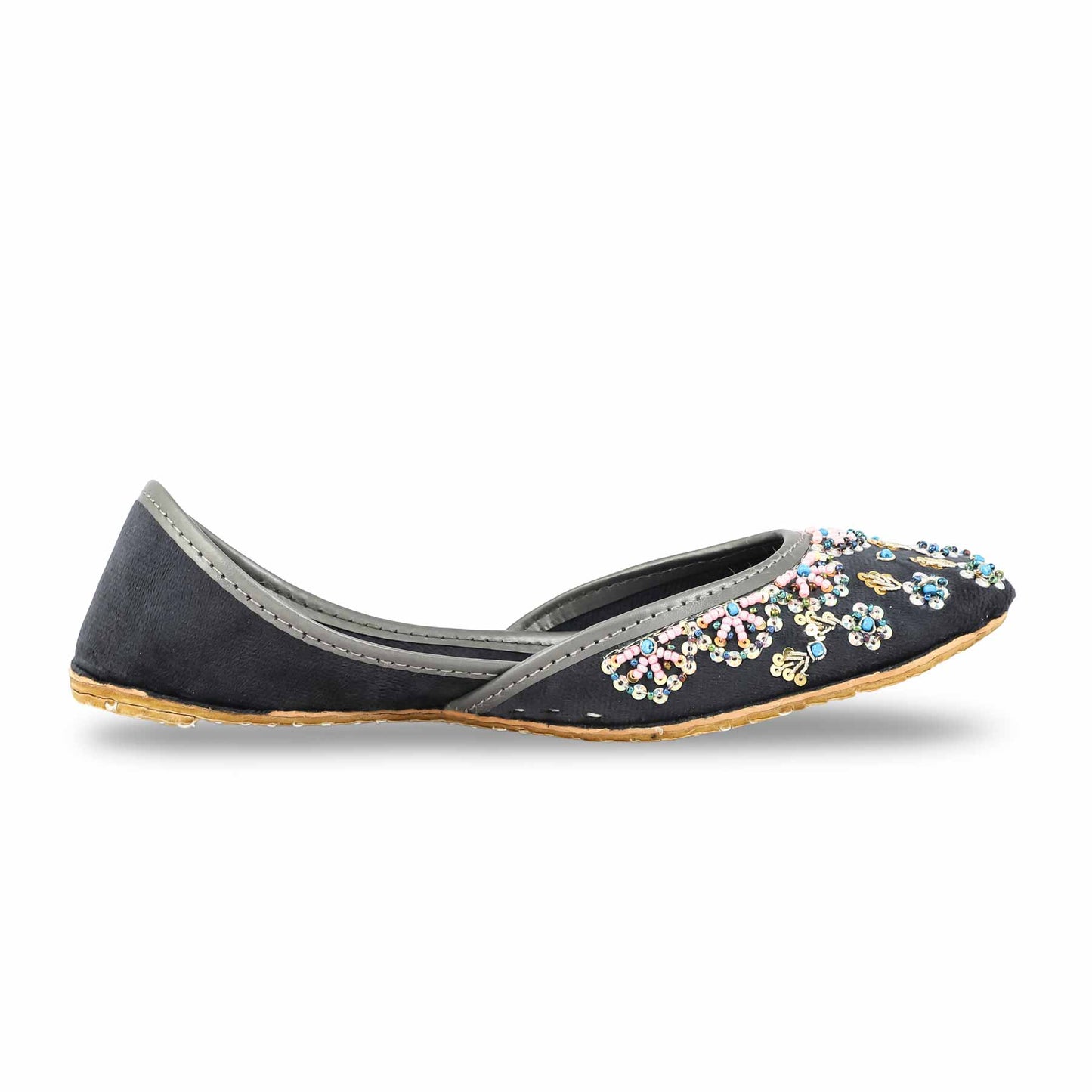 Grey Fancy Khussa For Ladies BM8534