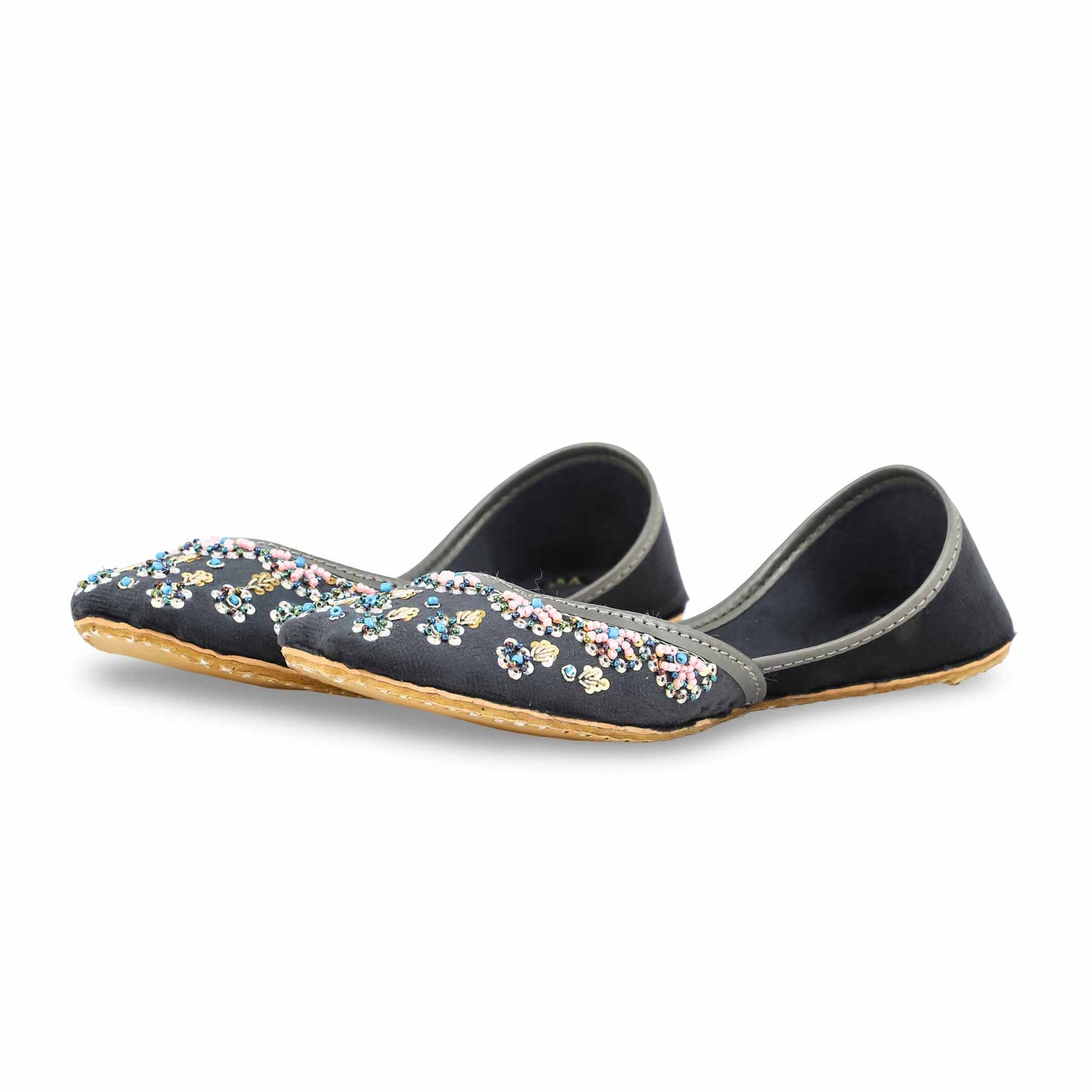 Grey Fancy Khussa For Ladies BM8534