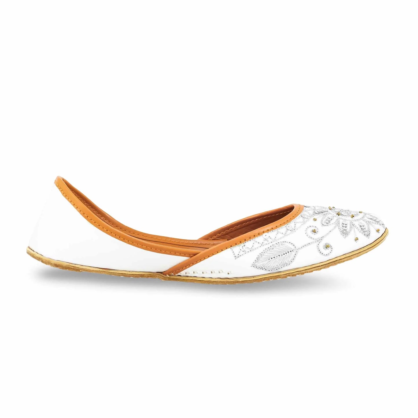 White Fancy Khussa For Ladies BM8536
