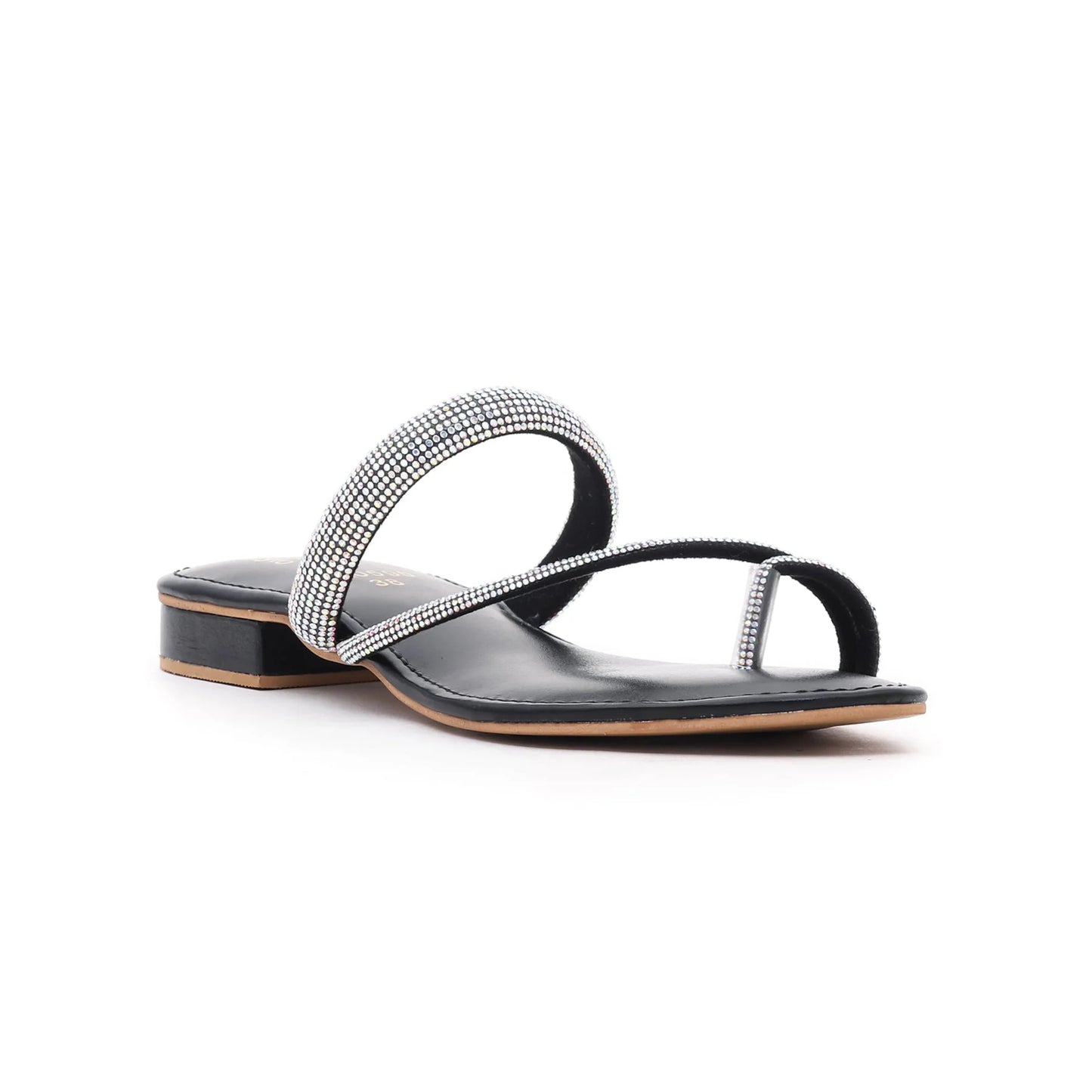 Black Fancy Chappal For Ladies BM0595