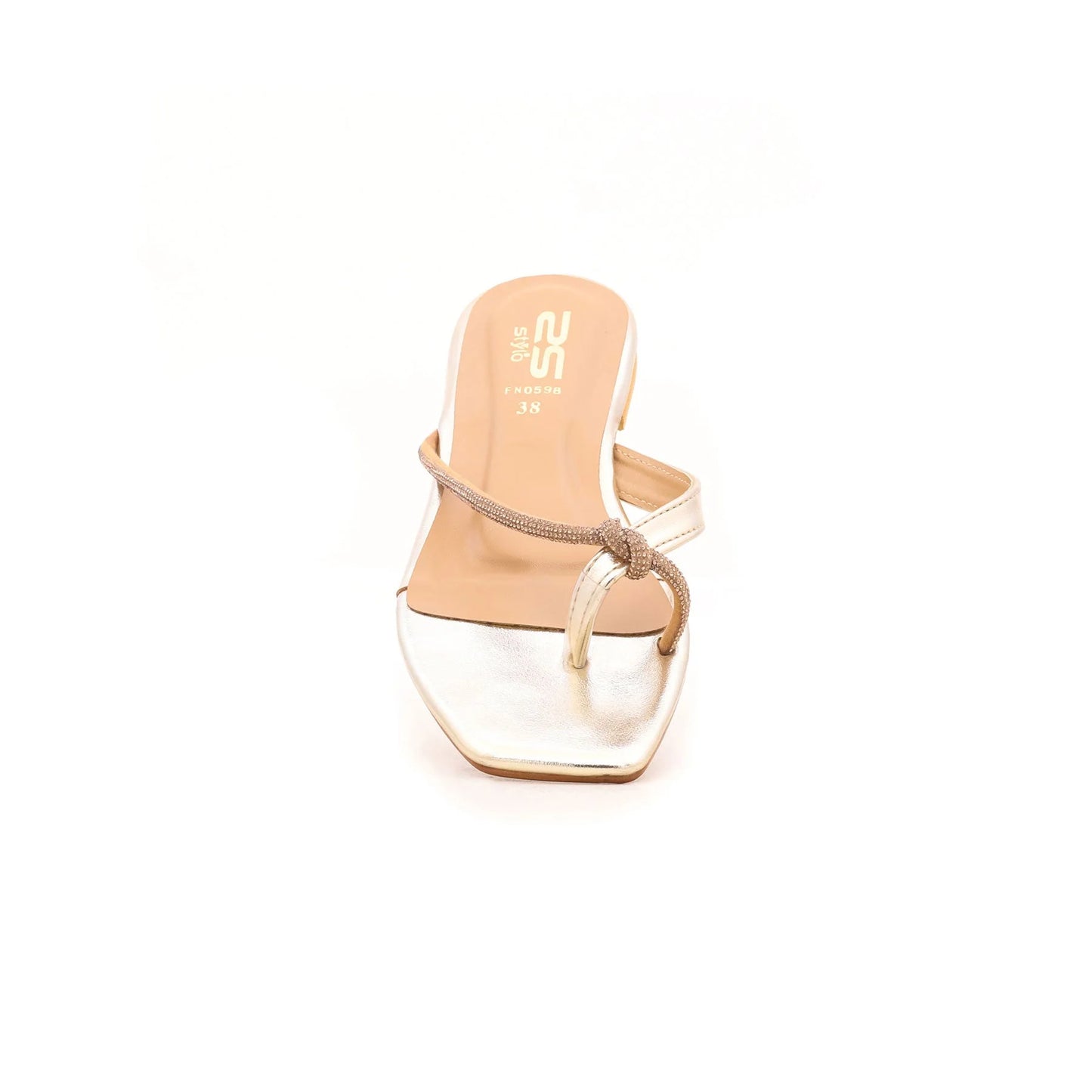 Golden Fancy Chappal For Ladies BM0598