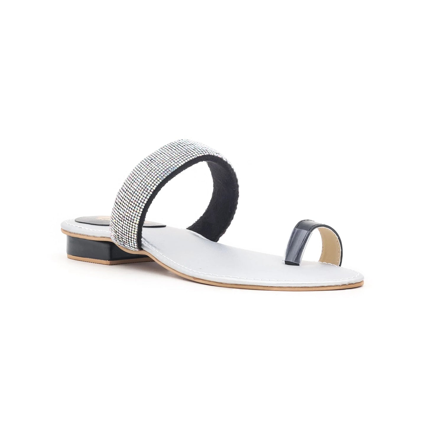 Black Fancy Chappal For Ladies BM0604