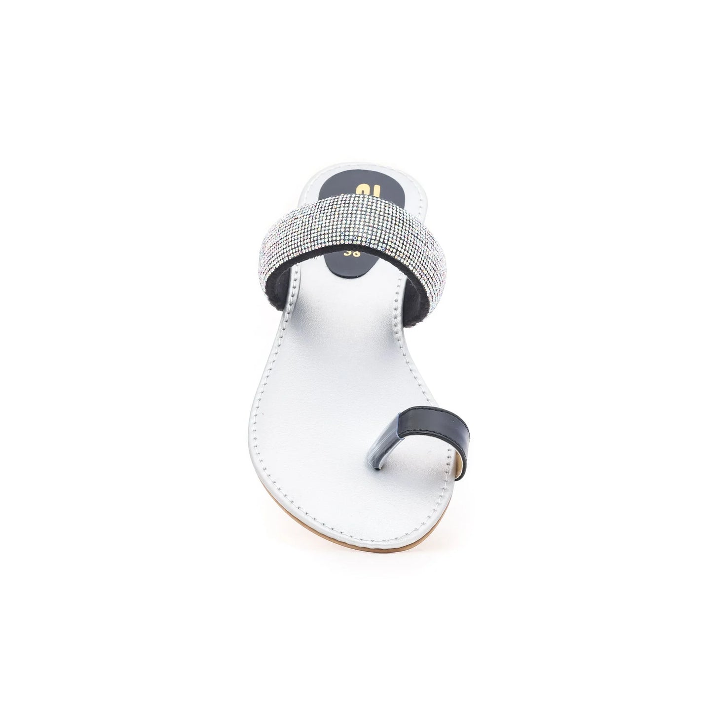 Black Fancy Chappal For Ladies BM0604