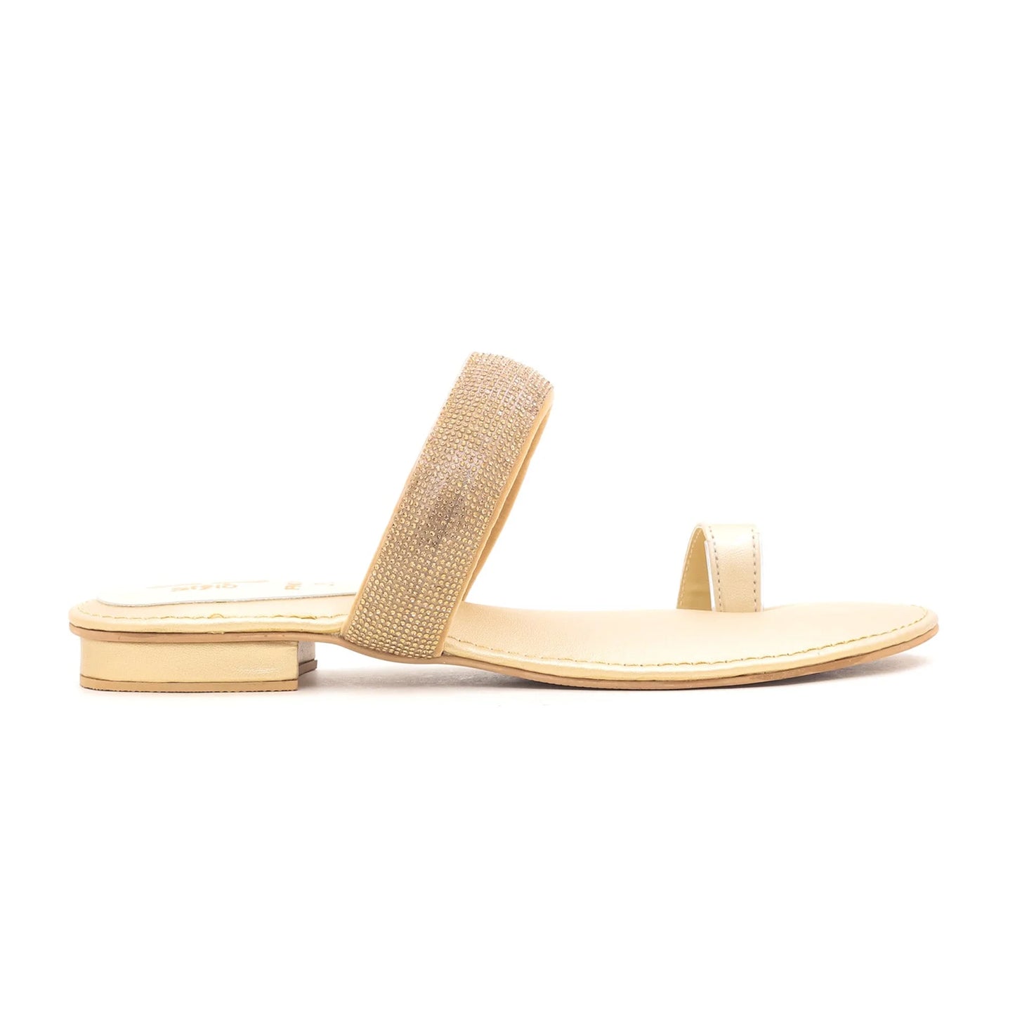 Golden Fancy Chappal For Ladies BM0604