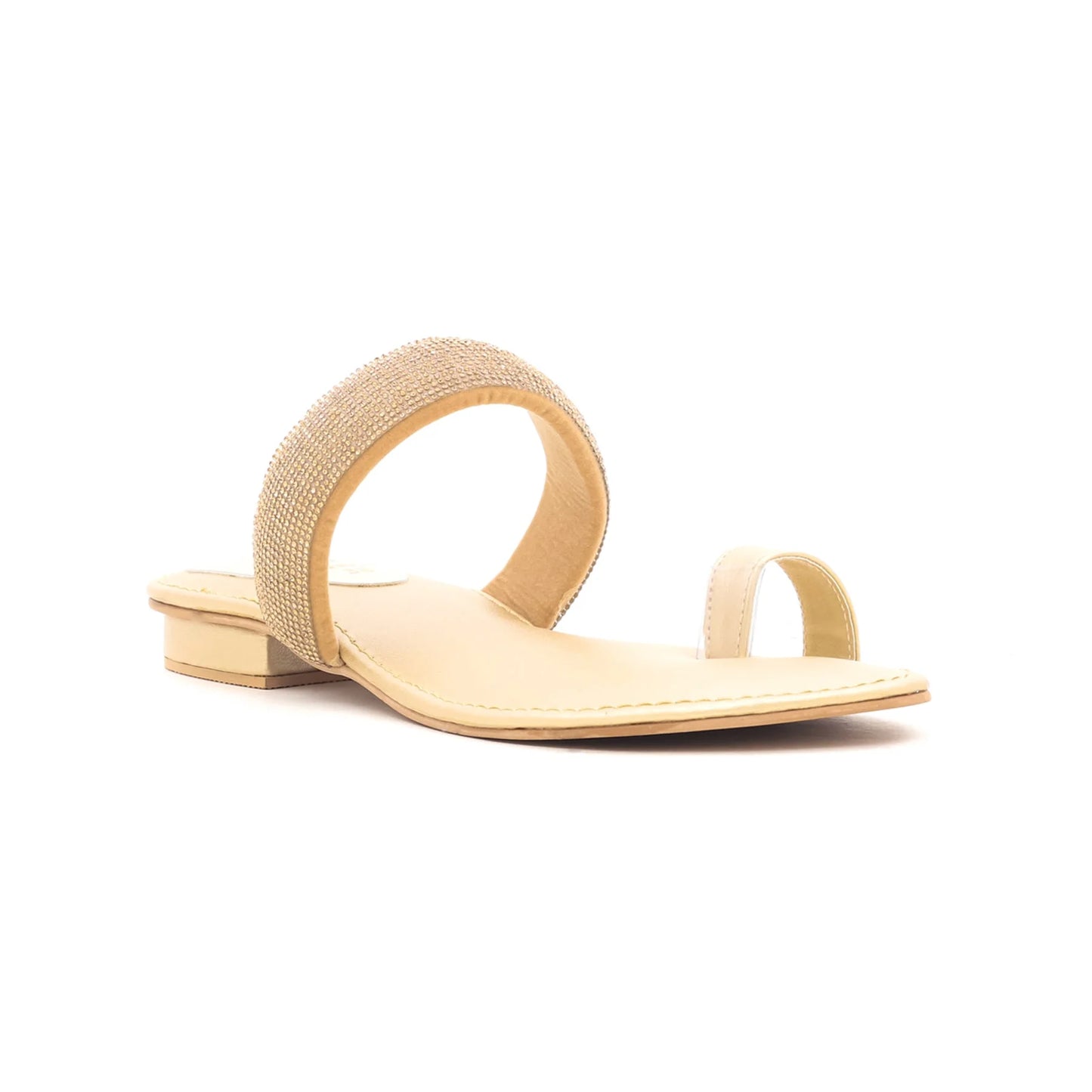 Golden Fancy Chappal For Ladies BM0604