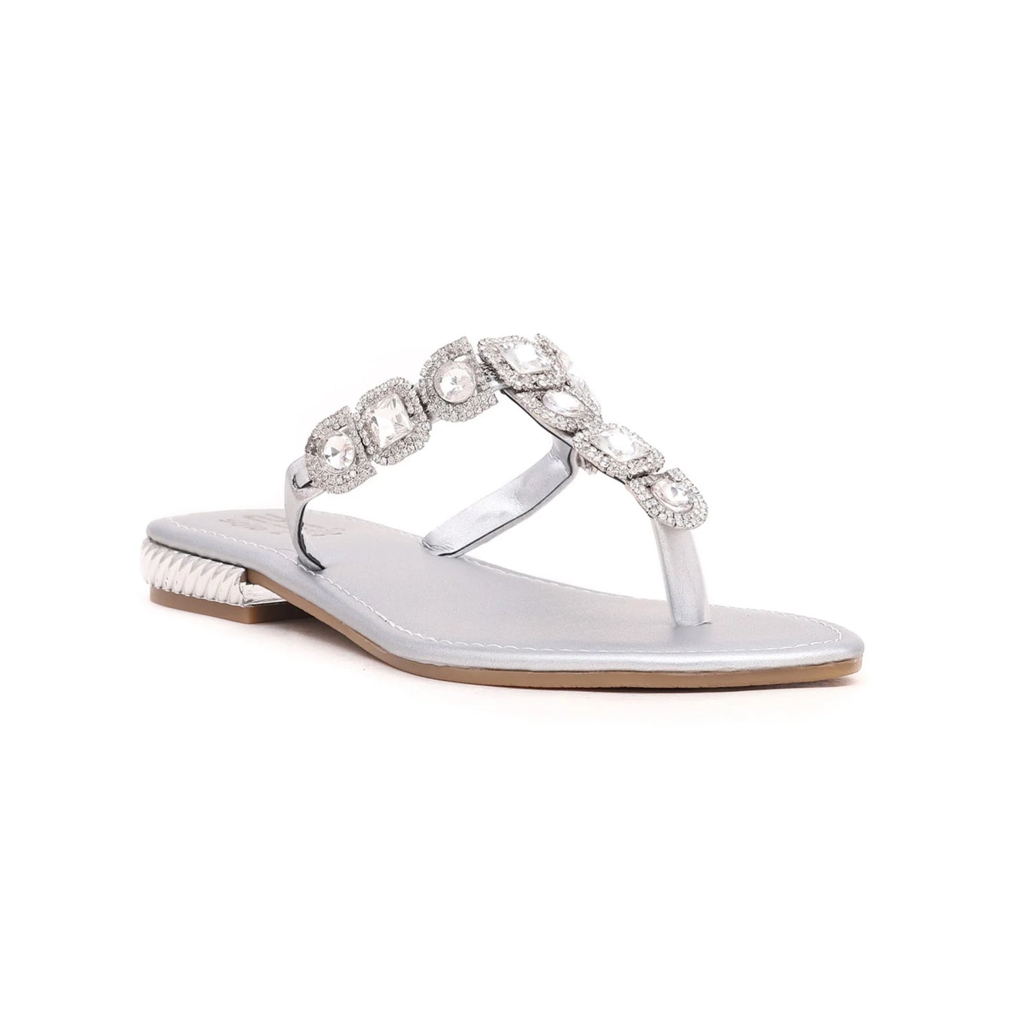 Silver Fancy Chappal For Ladies BM0626