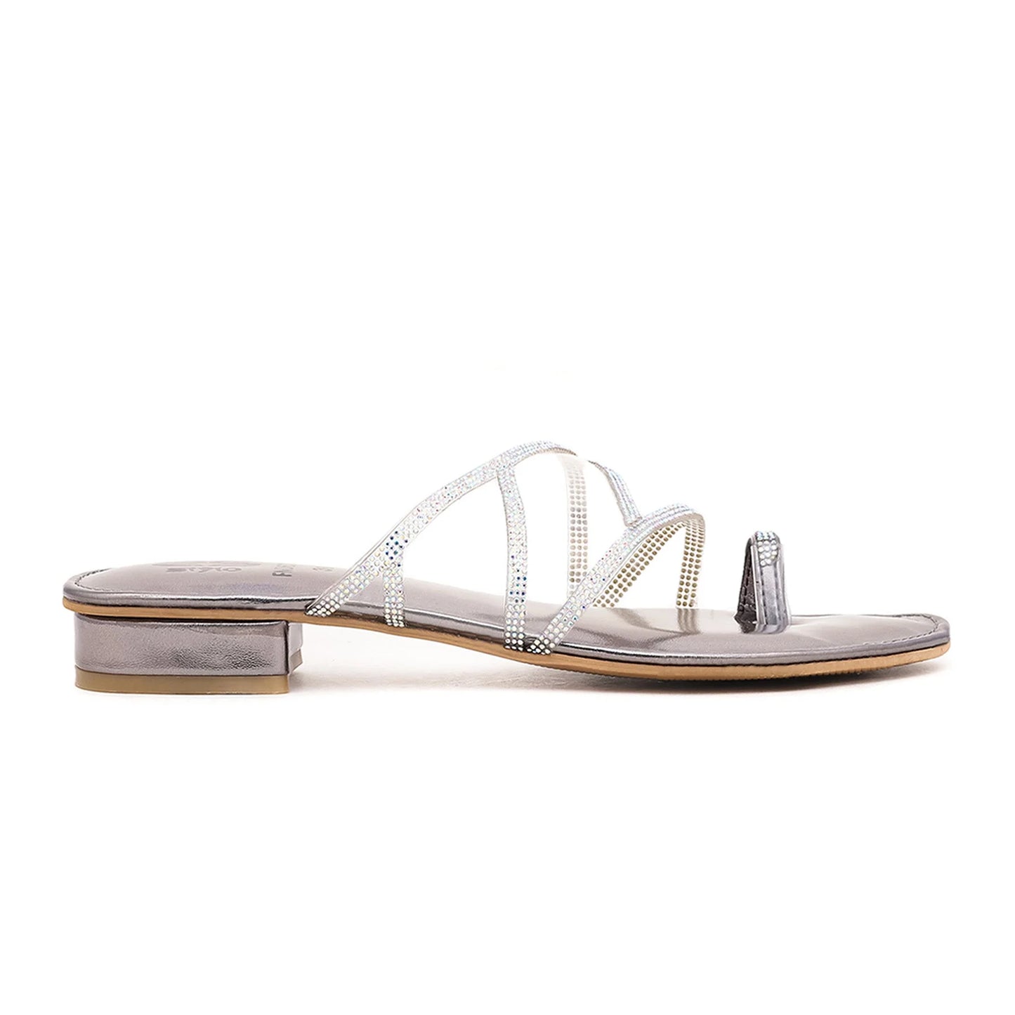 Grey Fancy Chappal For Ladies BM0634