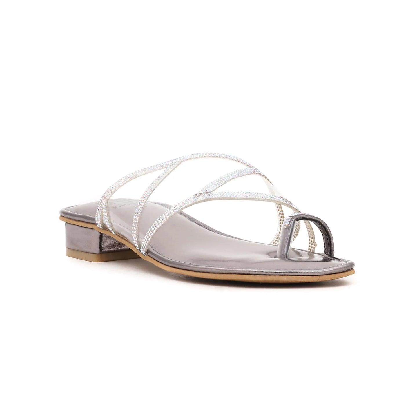 Grey Fancy Chappal For Ladies BM0634