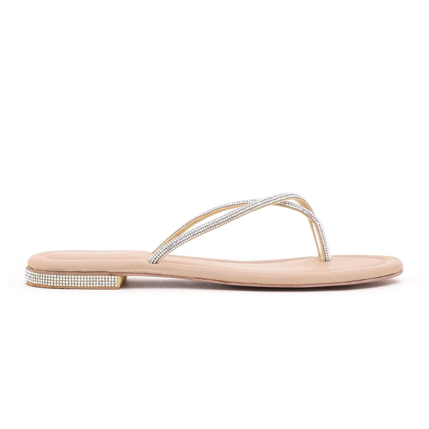 Golden Fancy Chappal For Ladies BM0658