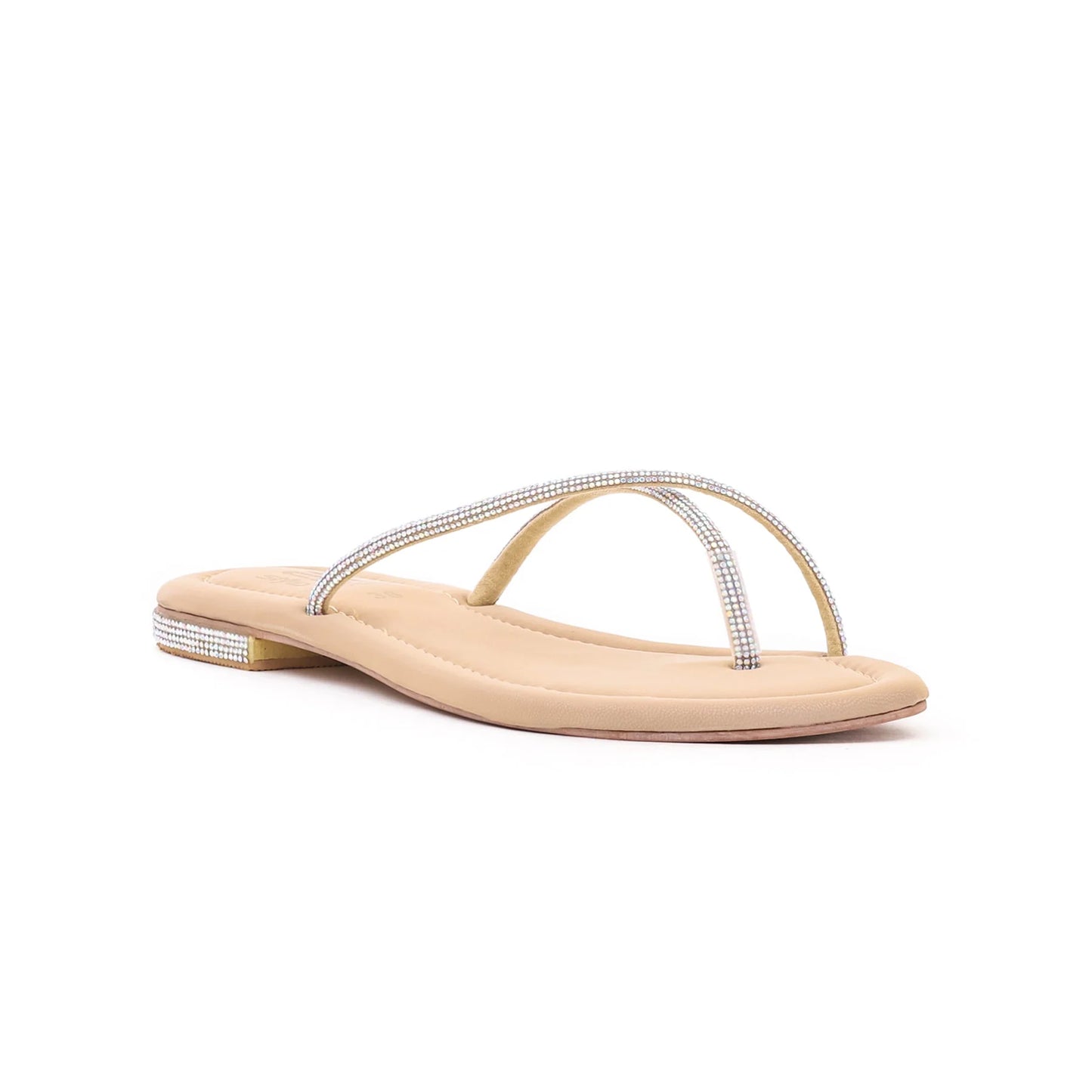 Golden Fancy Chappal For Ladies BM0658