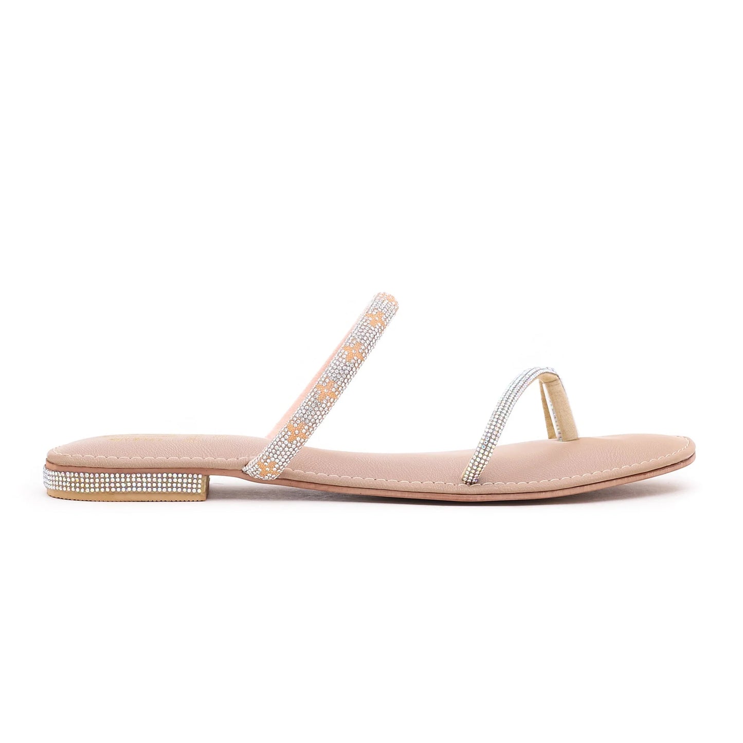Golden Fancy Chappal For Ladies BM0662
