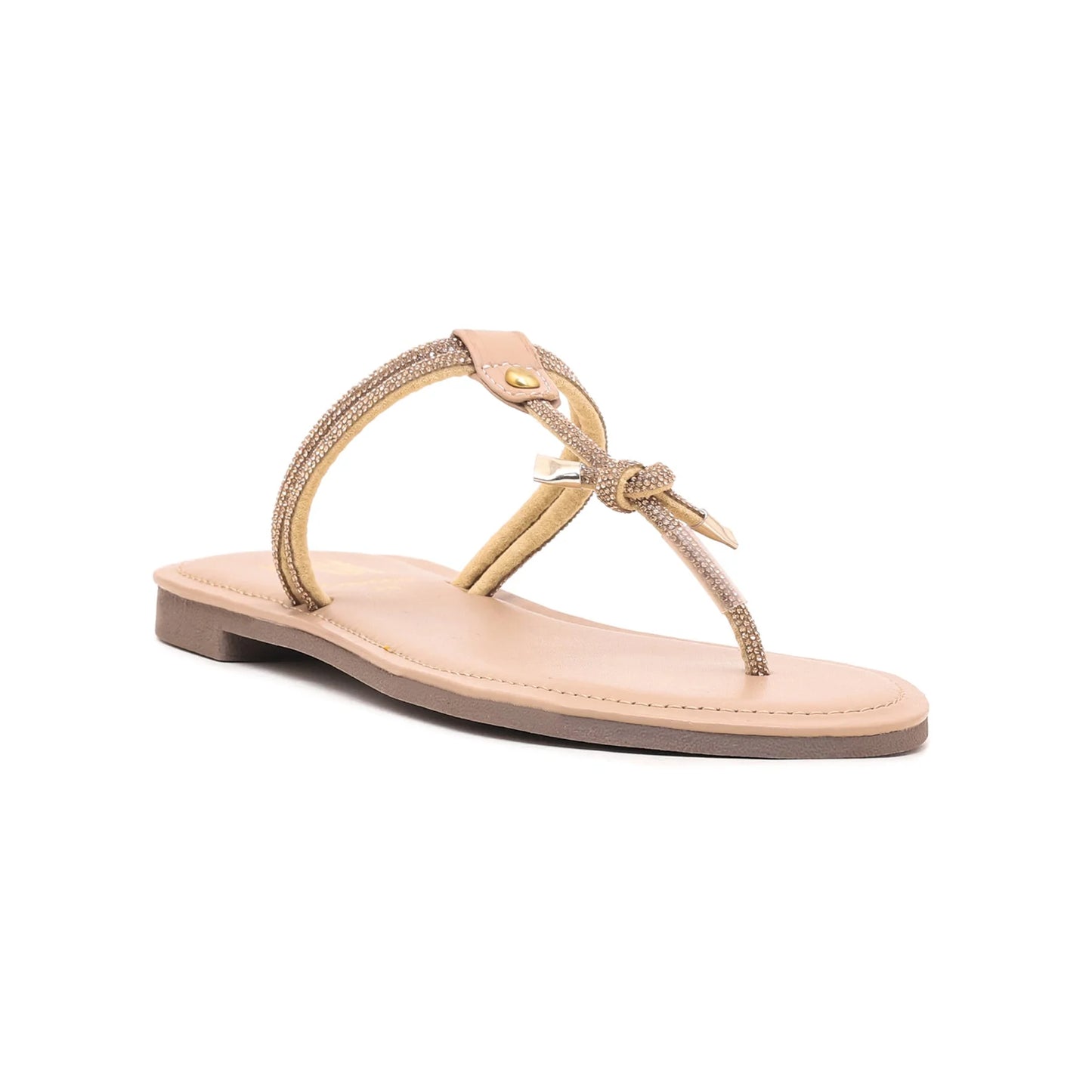 Beige Fancy Chappal For Ladies BM0669