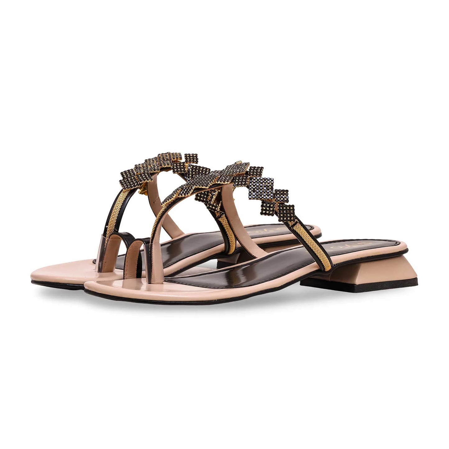 Black Fancy Chappal BM0729