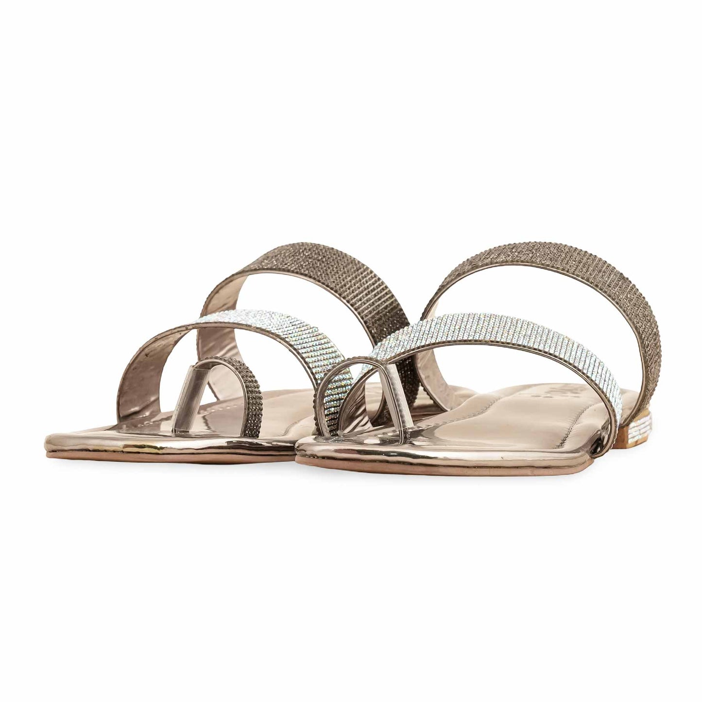 Grey Fancy Chappal For Women BM0798